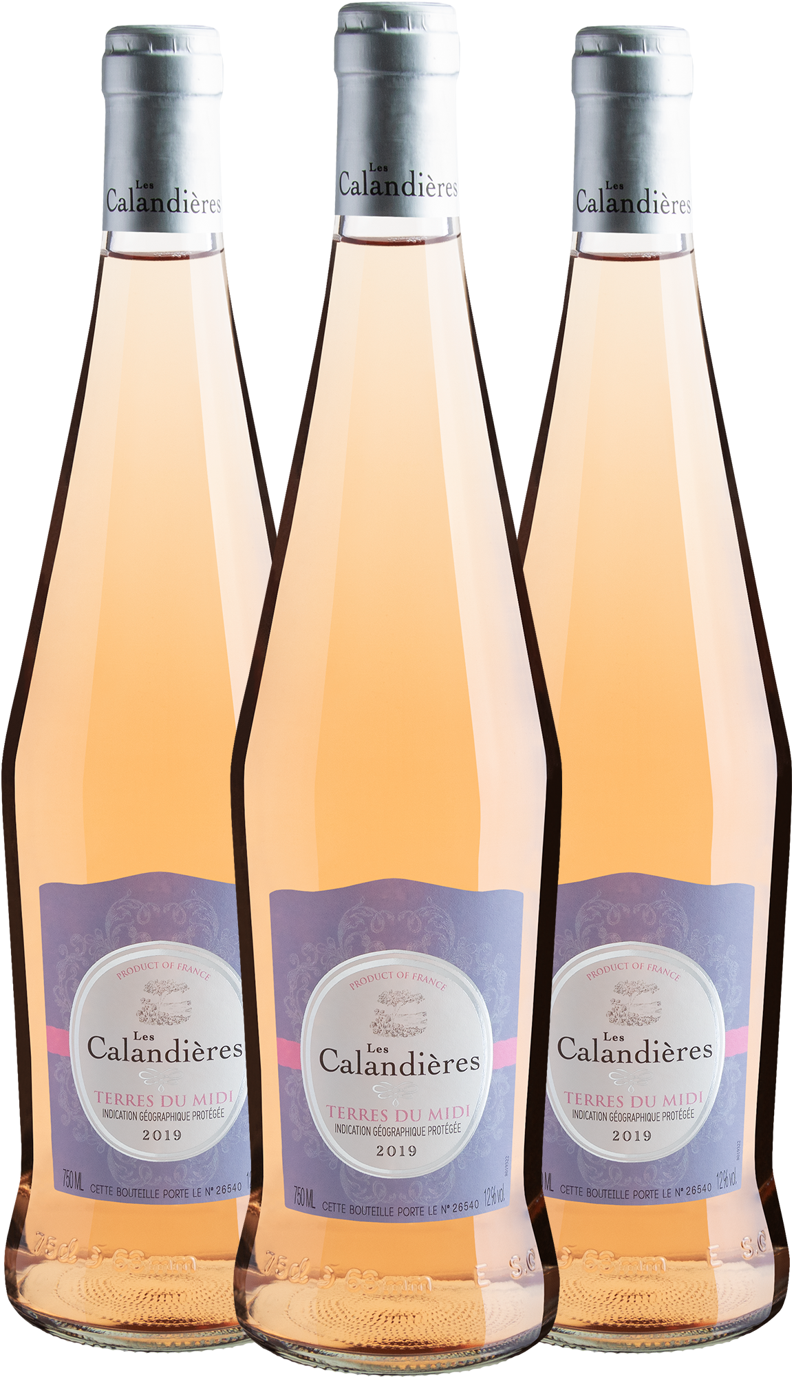 Kit 3 Les Calandières Terres du Midi Rosado 2019