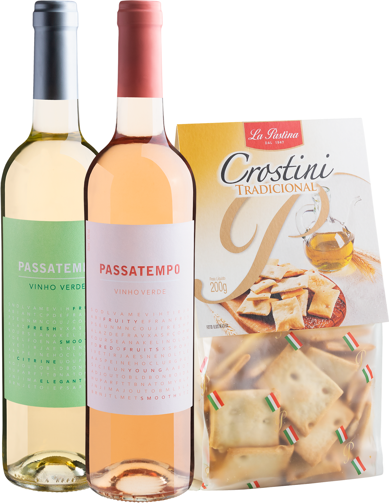 Kit Vinho Verde e Crostini