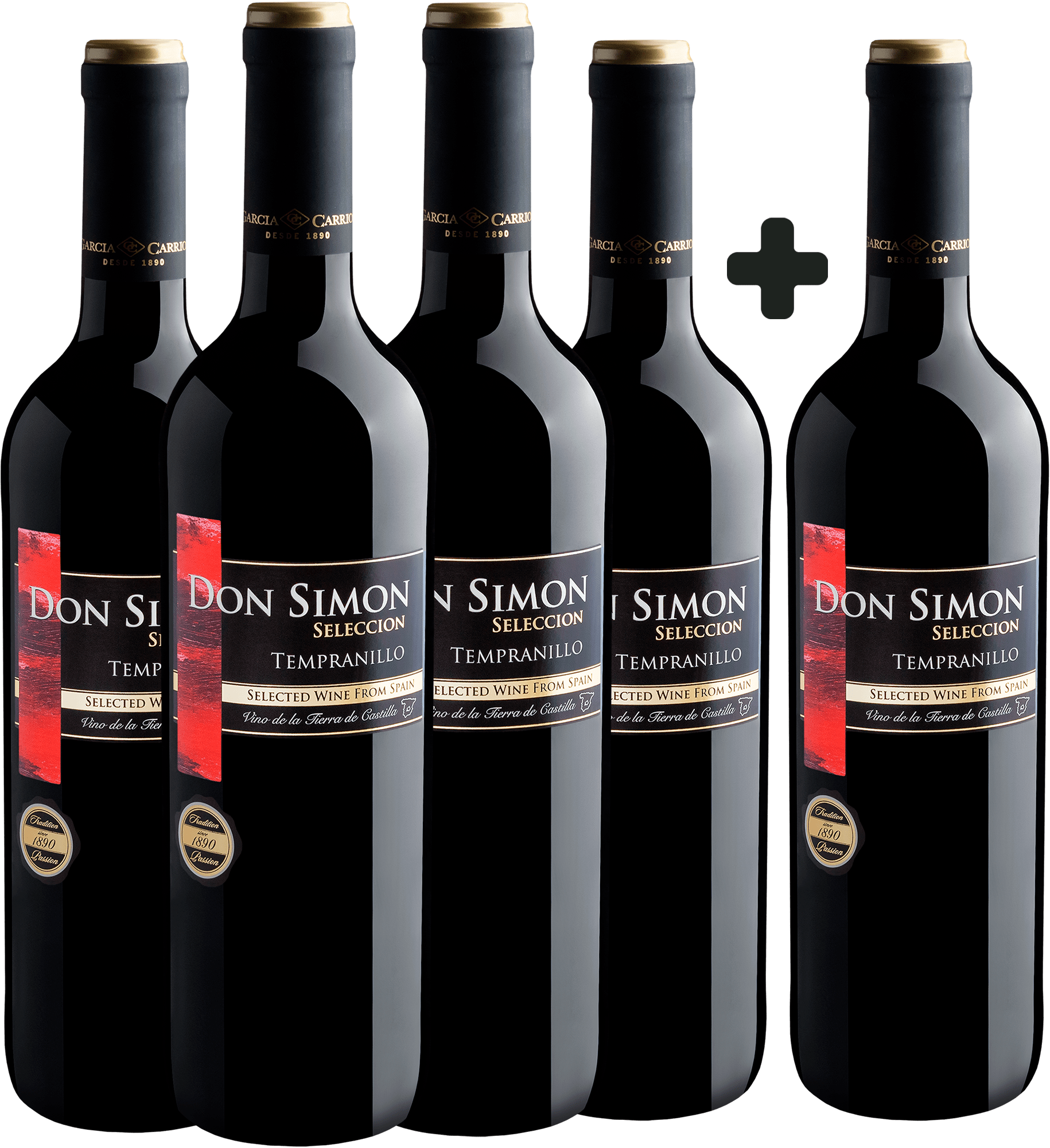 Kit Leve 5, Pague 4 Don Simon Selección Tempranillo | R$27,92 por garrafa