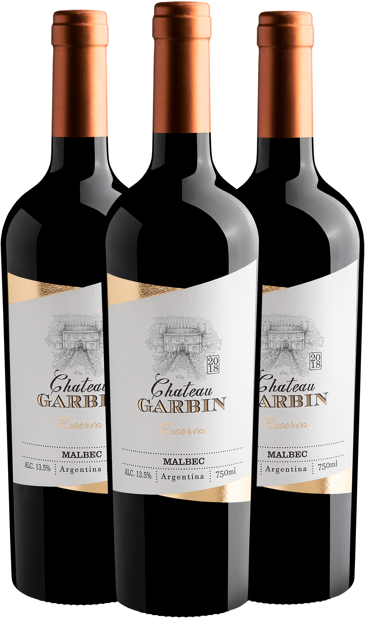 Kit 3 Chateau Garbin Malbec Reserva 2018