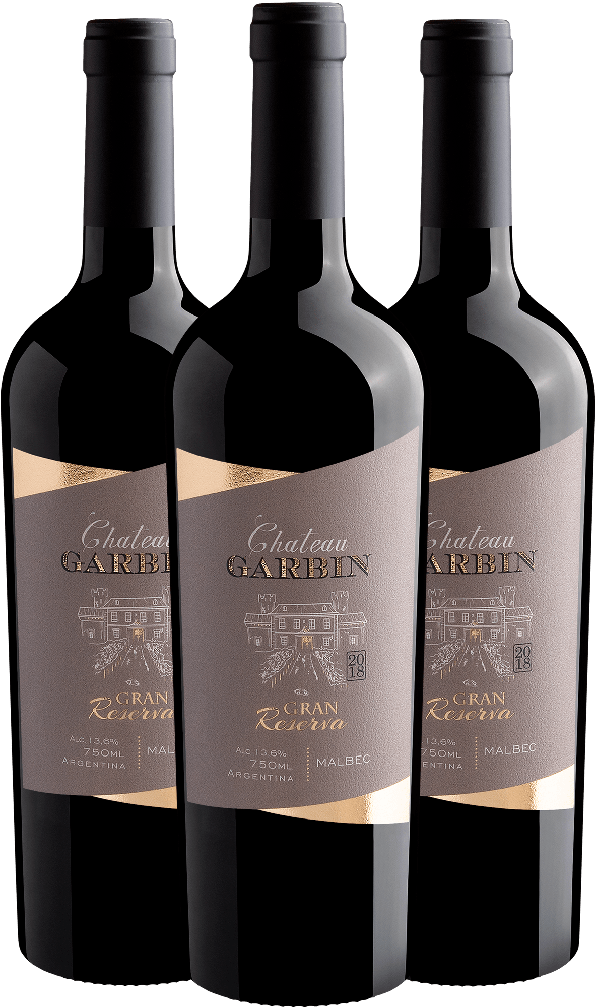 Kit 3 Chateau Garbin Malbec Gran Reserva 2018
