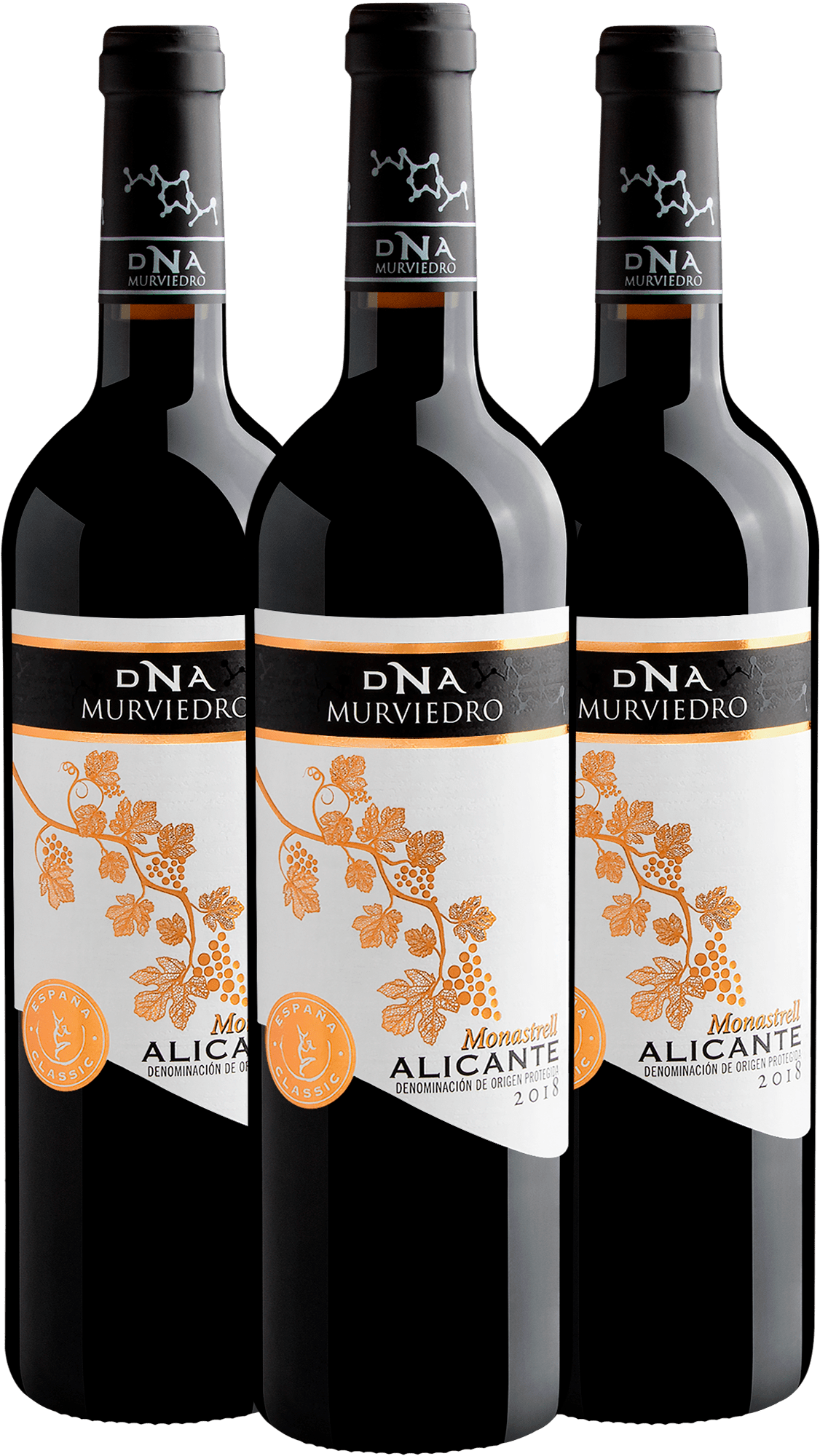 Kit 3 DNA Murviedro Monastrell Alicante DOP 2018 | R$36,90 por garrafa