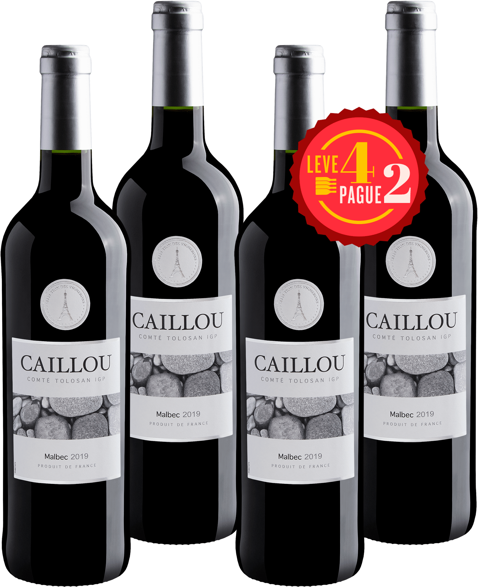Leve 4, Pague 2: Caillou Comté Tolosan Malbec 2019