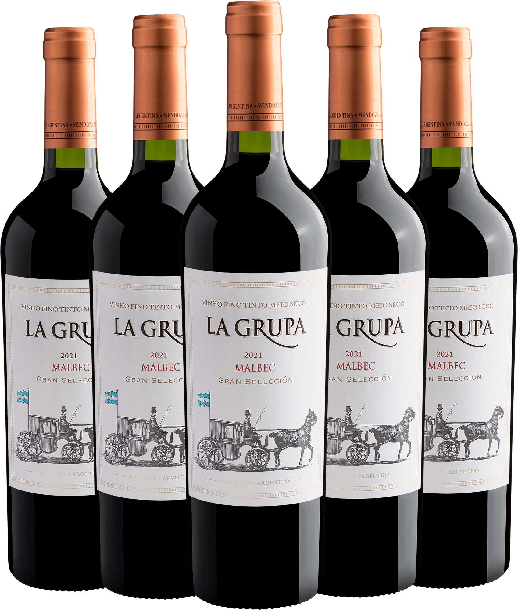 Kit 5 La Grupa Gran Selección Malbec 2021 | R$32,90 cada garrafa