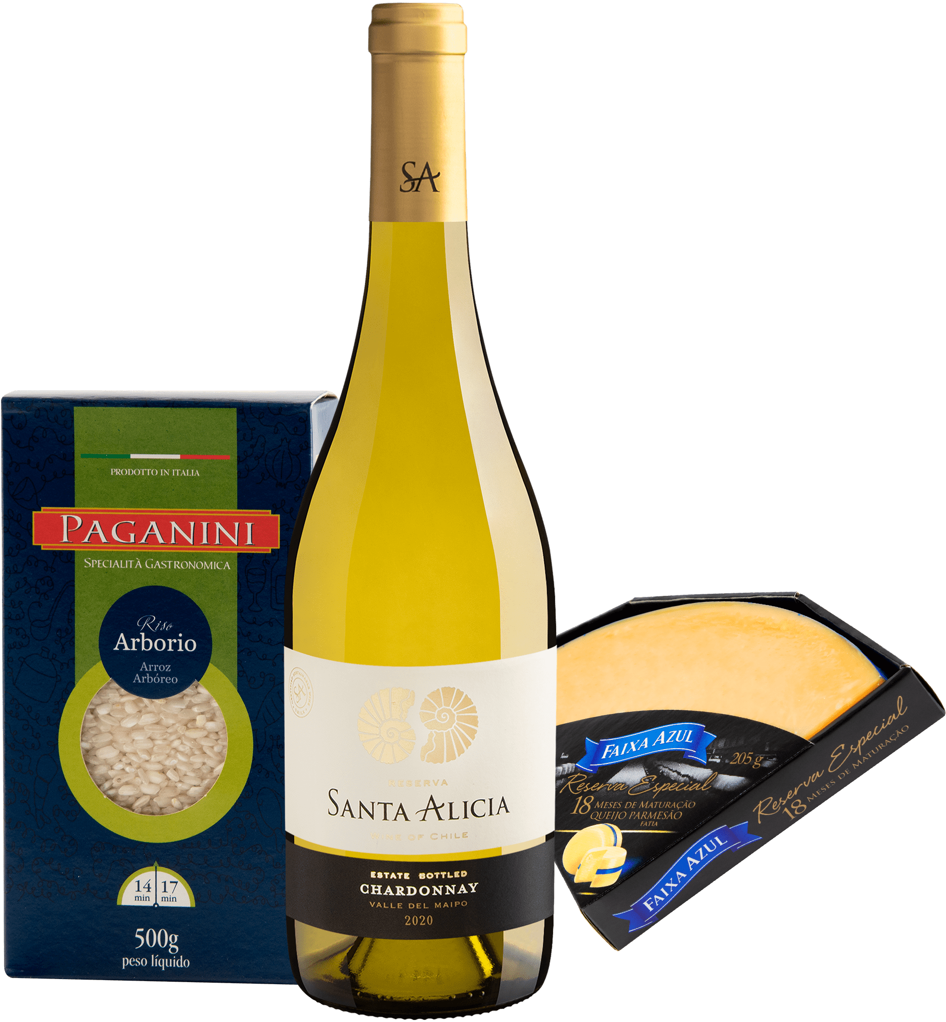 Kit Chardonnay + Risoto de Queijo Parmesão