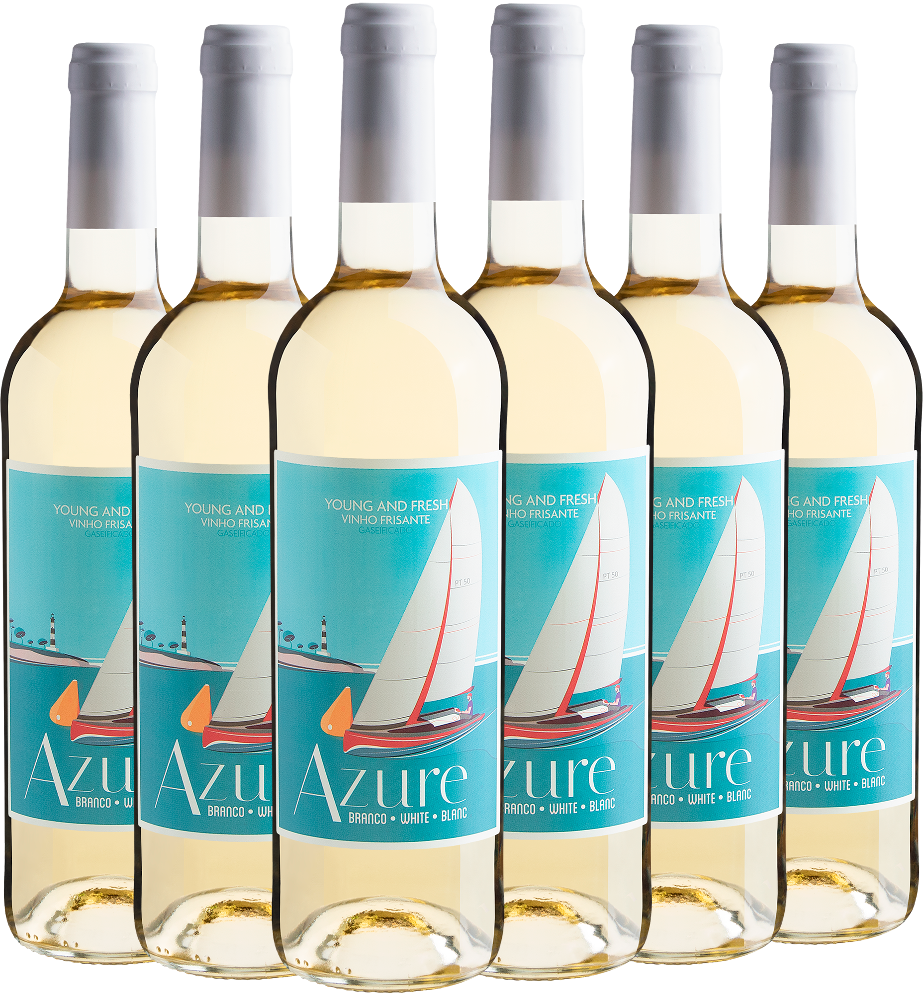 Kit 6 Azure Frisante Branco por R$29,90 cada garrafa