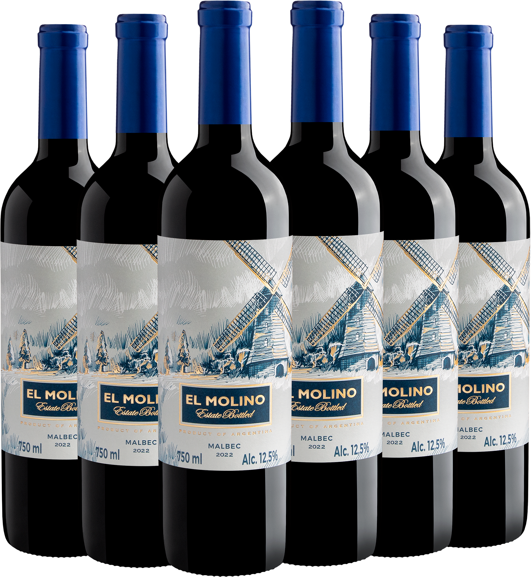 Kit 6 El Molino Malbec por R$27,90 cada garrafa