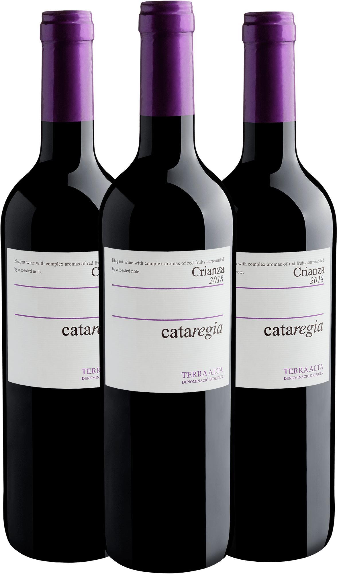 Kit 3 CataRegia Crianza Terra Alta D.O. por R$39,90 cada garrafa