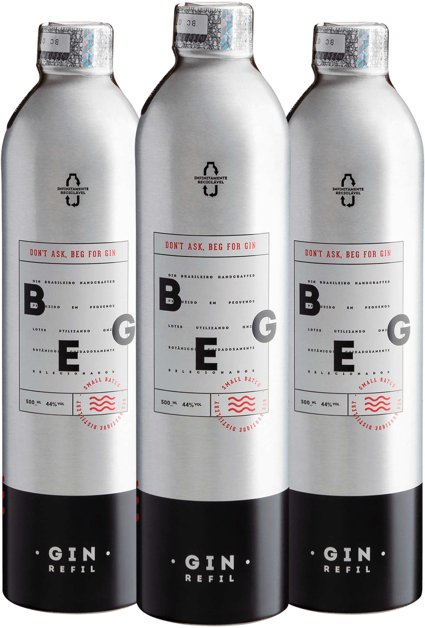 Kit 3 Refil BEG Brazilian Boutique Dry Gin