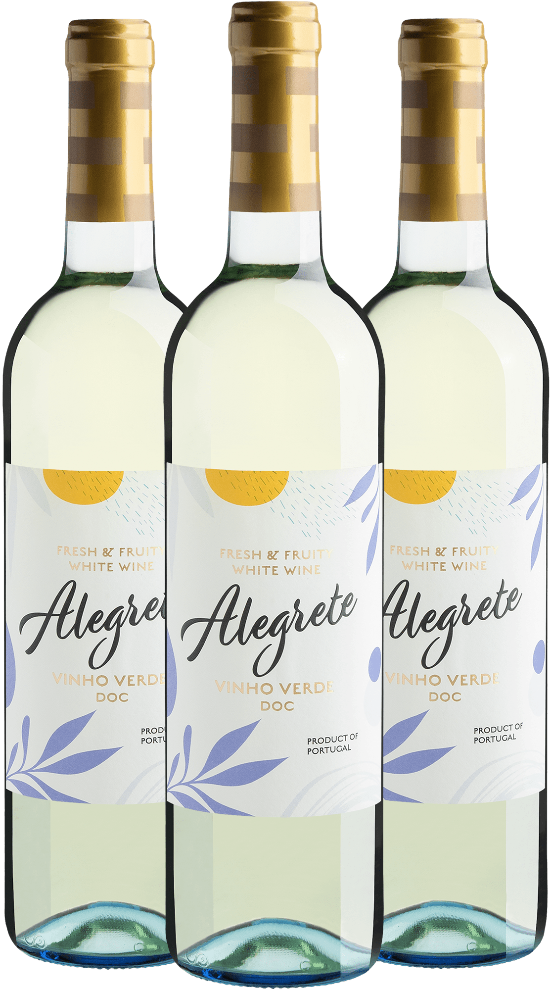 Kit 3 Alegrete Fresh & Fruity Vinho Verde DOC por R$44,90 cada garrafa