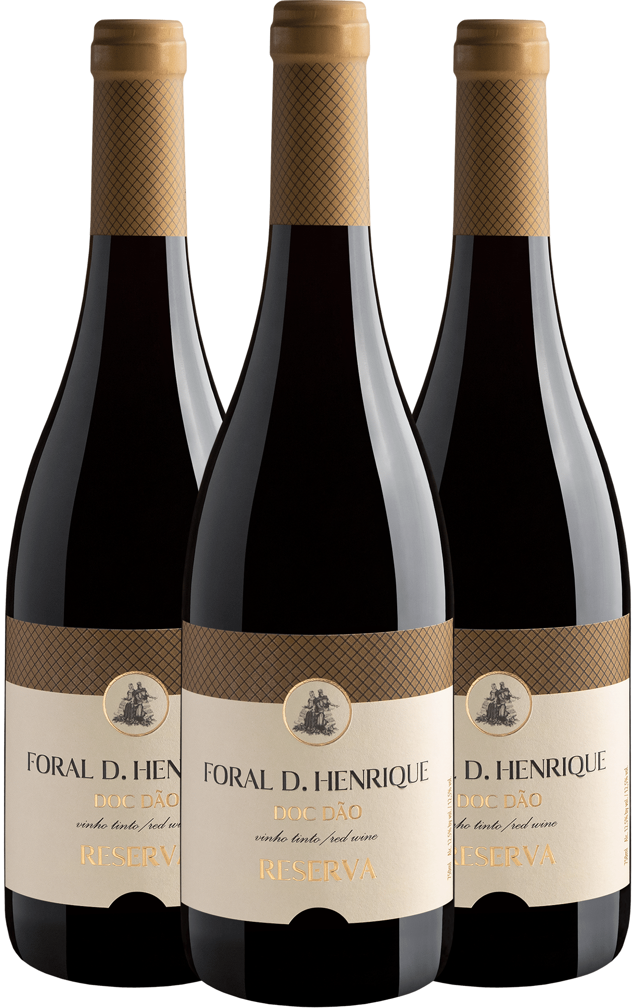 Kit 3 Foral D. Henrique Reserva por R$44,90 cada garrafa