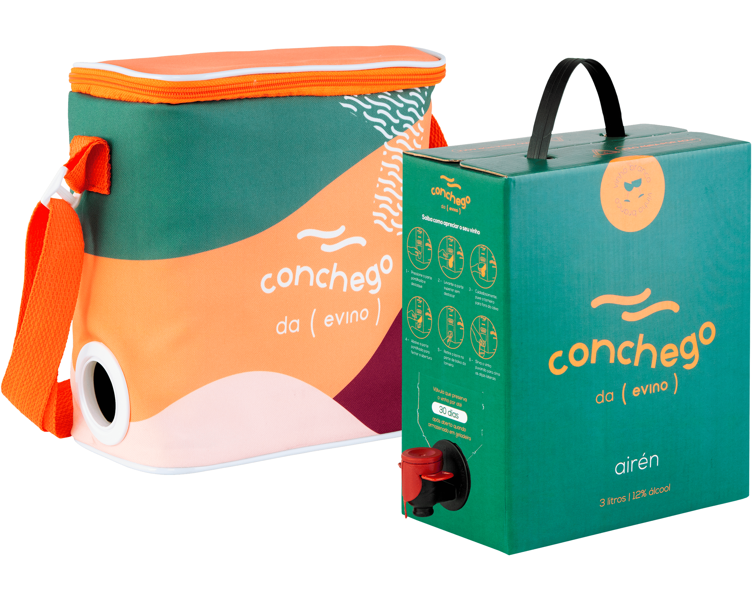 Kit Conchego Airén Bag in Box 3L | Vinho na Caixa + Bolsa Exclusiva