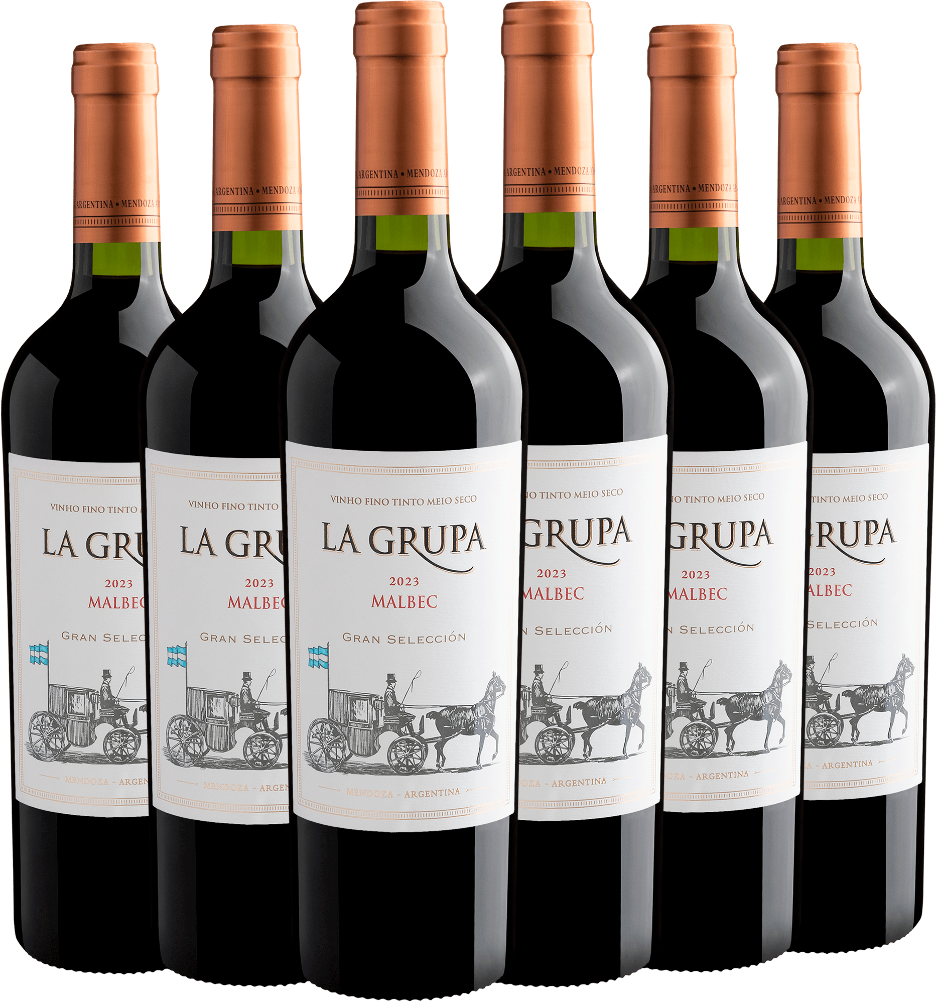 Kit 6 La Grupa Gran Selección Malbec por R$30,90 cada garrafa