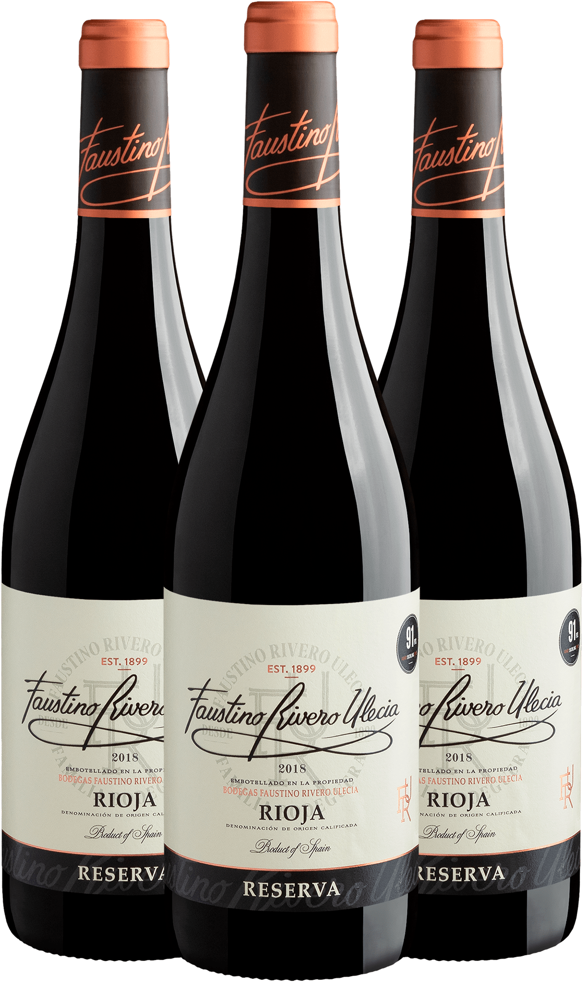 Kit 3 Faustino Rivero Ulecia Reserva Rioja DOCa por R$79,90 cada garrafa