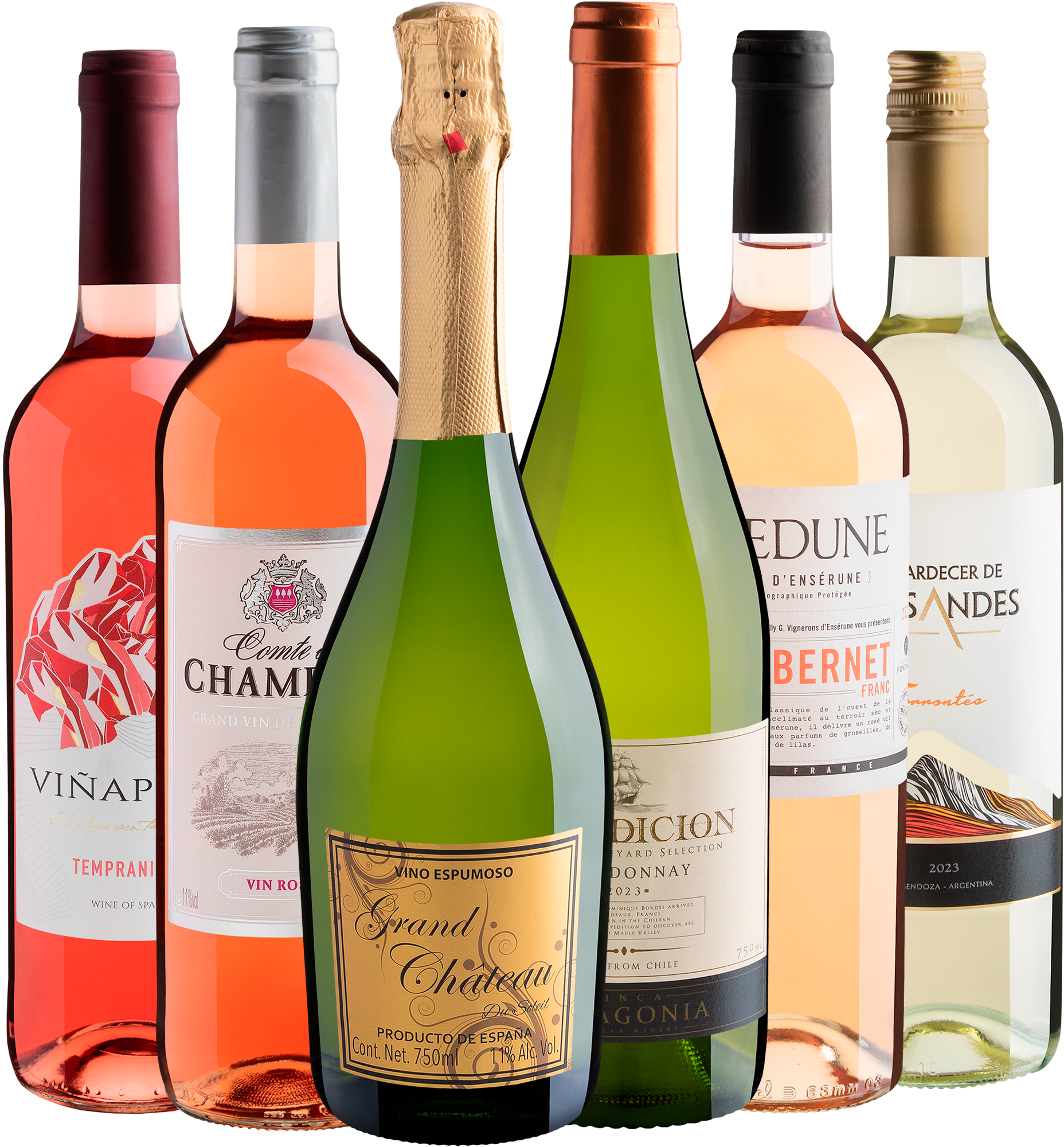 Kit 6 Vinhos Refrescantes com Grand Château Du Soleil por R$29,90 cada garrafa