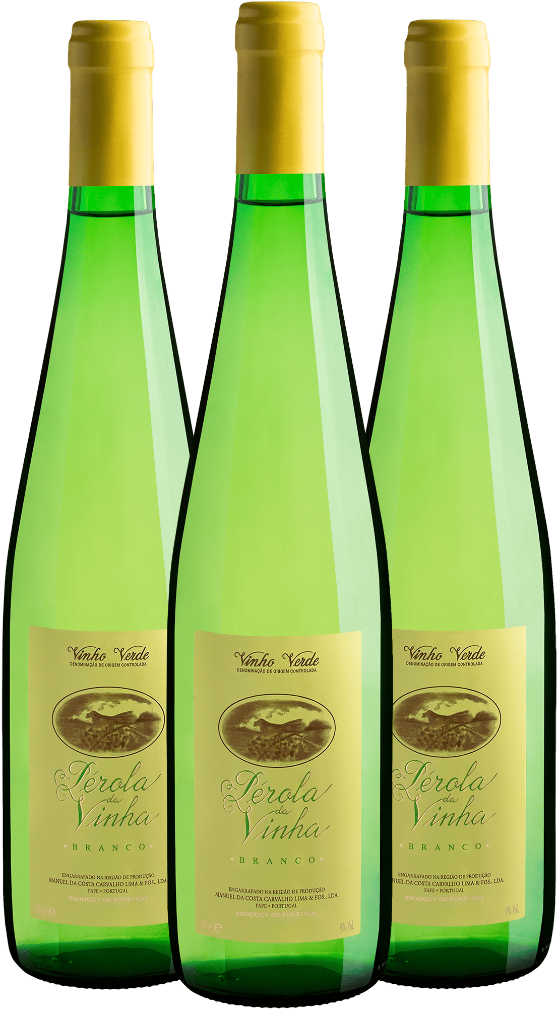 Kit 3 Pérola da Vinha Vinho Verde DOC por R$39,90 cada garrafa