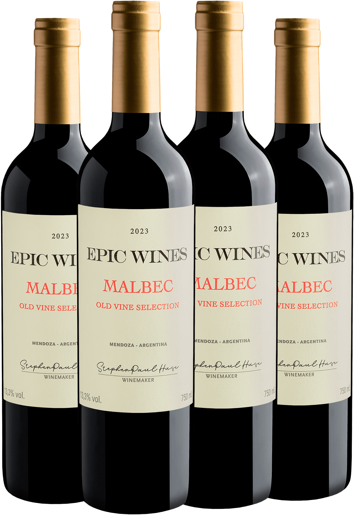 Kit 4 Belhara Estate Epic Wines por R$34,90 cada garrafa