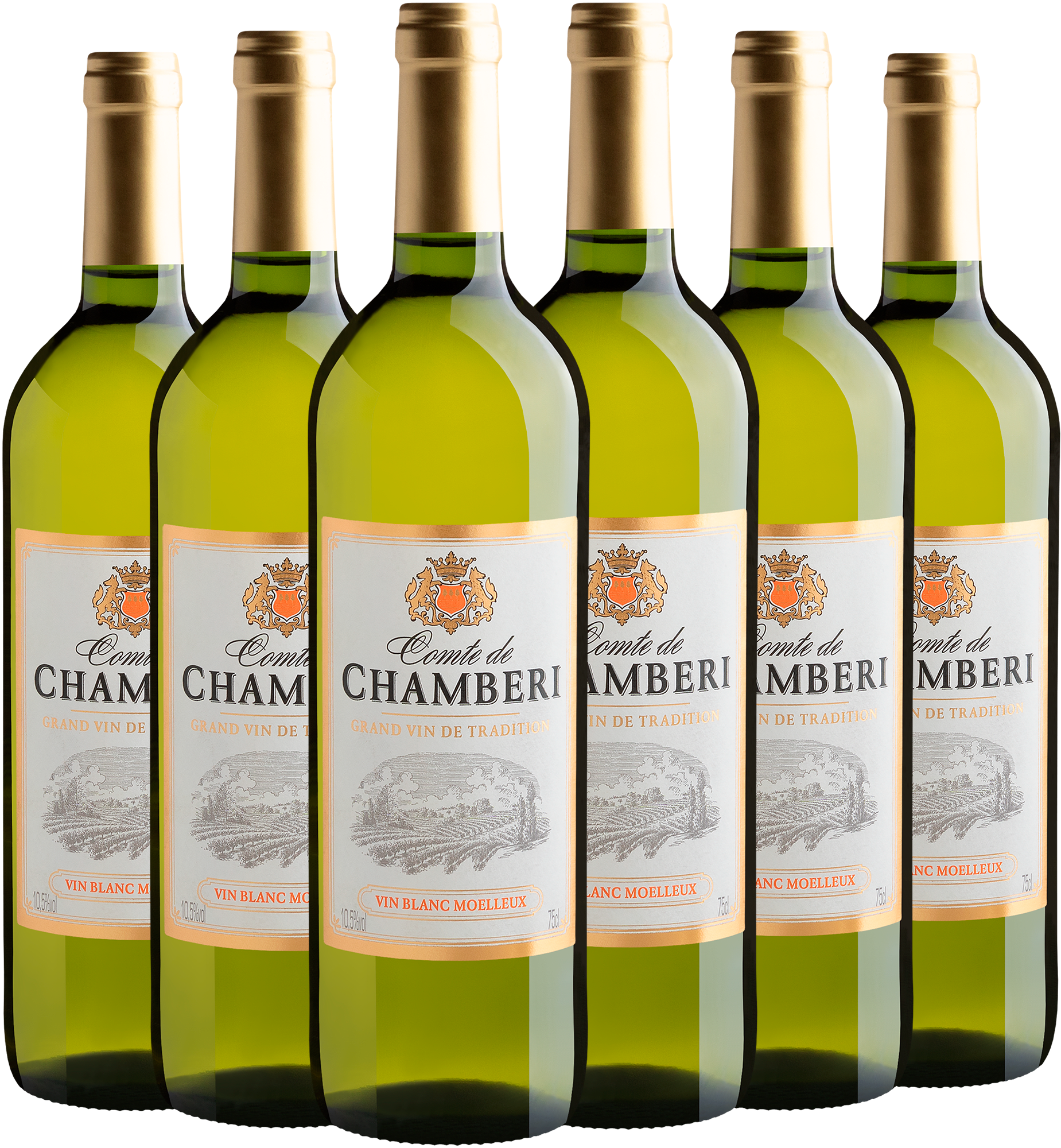 Kit 6 Comte de Chamberi Blanc Moelleux por R$24,90 cada garrafa