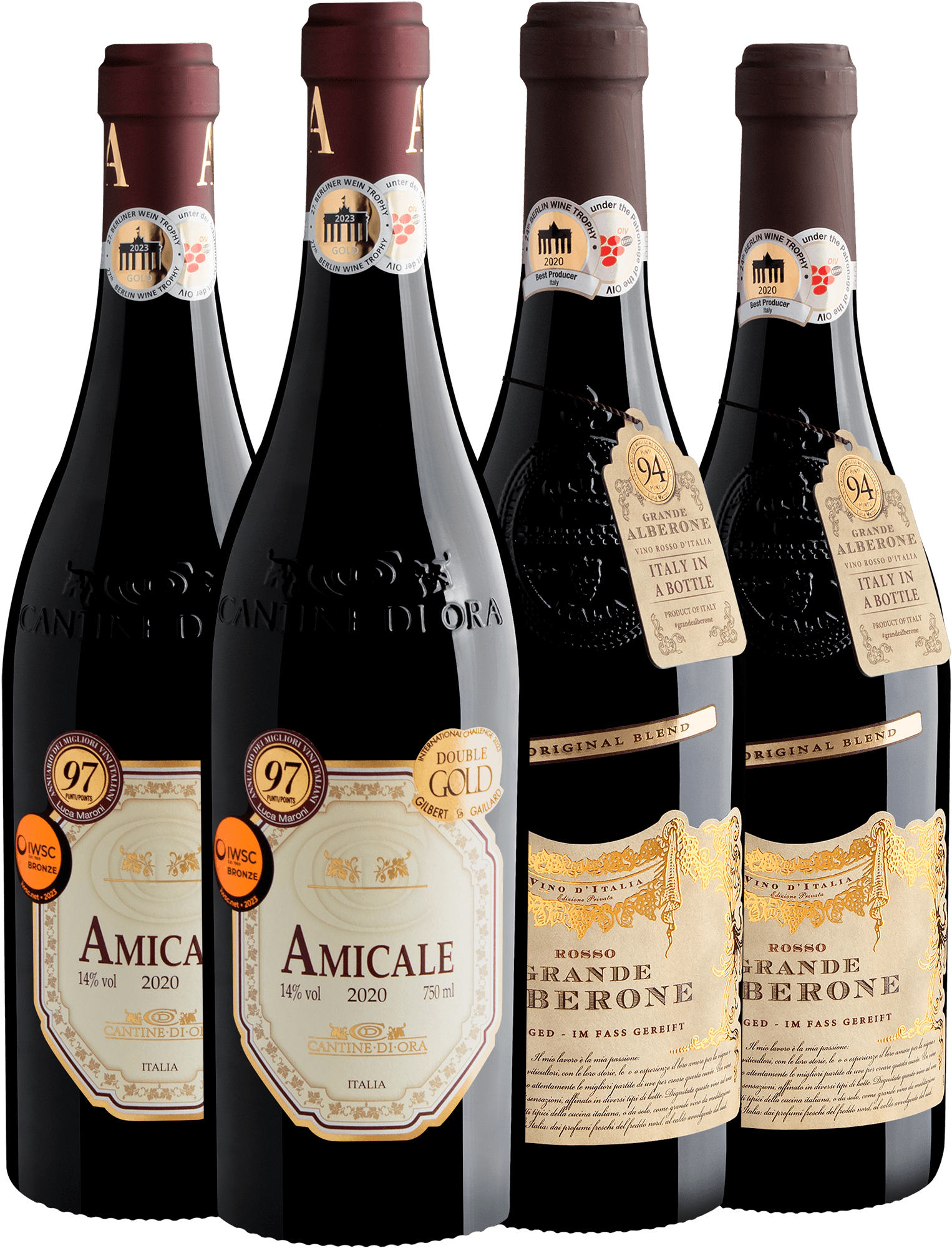 Kit 2 Amicale + 2 Grande Alberone por R$79,90 cada garrafa + Frete Grátis*