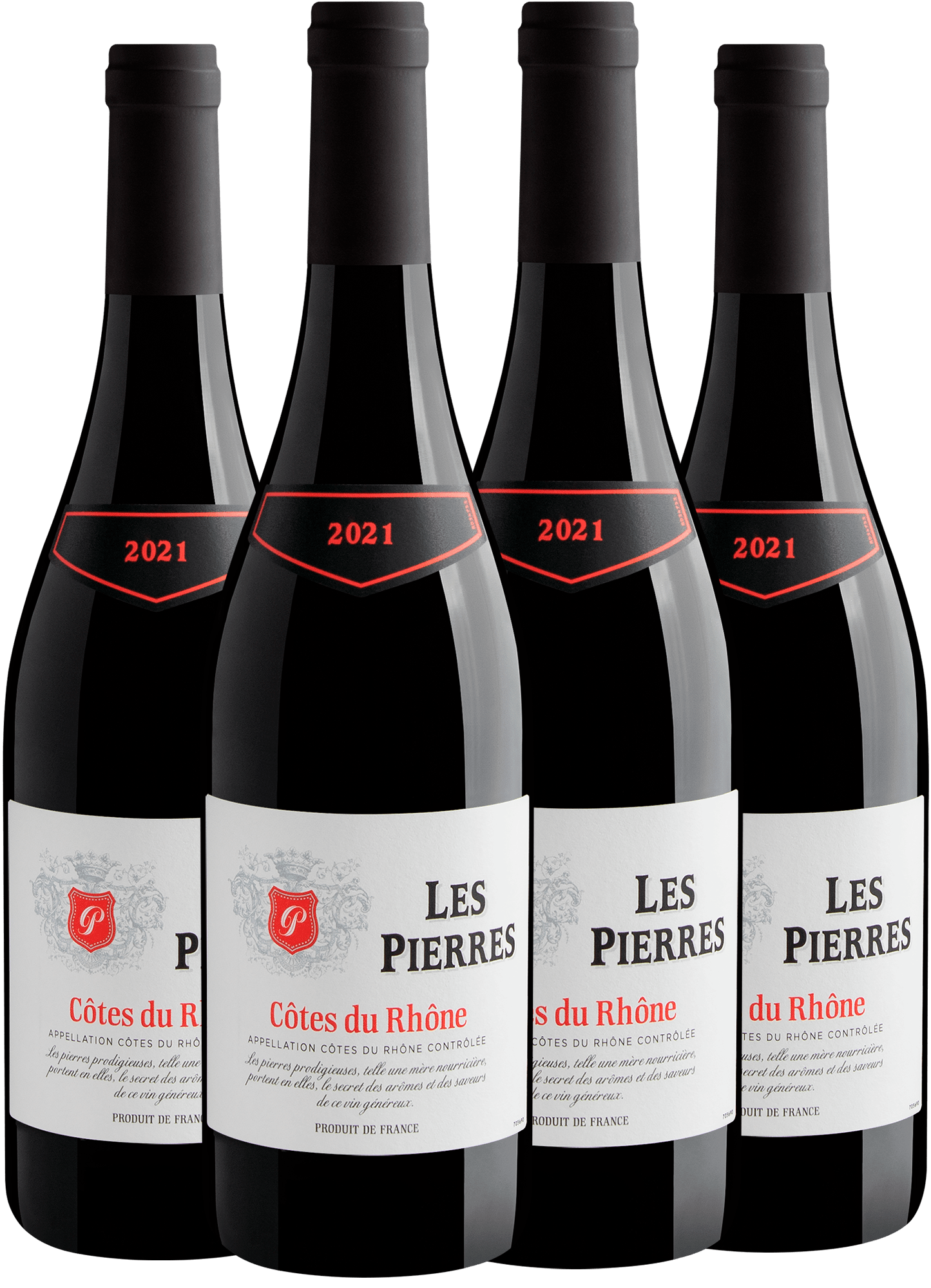 Kit 4 Les Pierres Côtes-du-Rhône AOP por R$59,90 cada garrafa