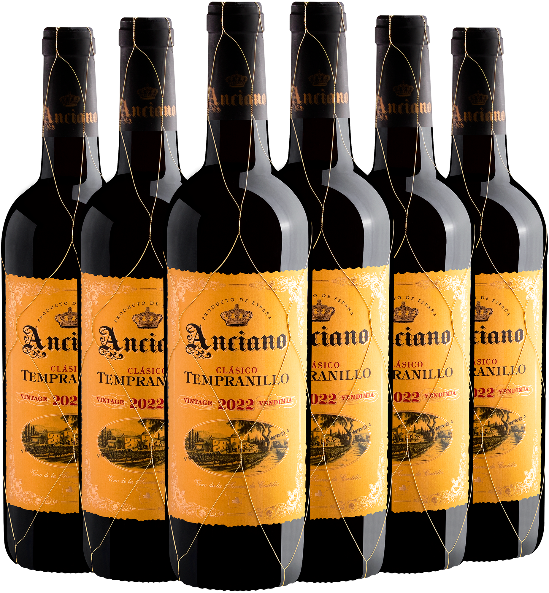 Kit 6 Anciano Clásico Tempranillo Vino de La Tierra de Castilla por R$39,90 cada garrafa