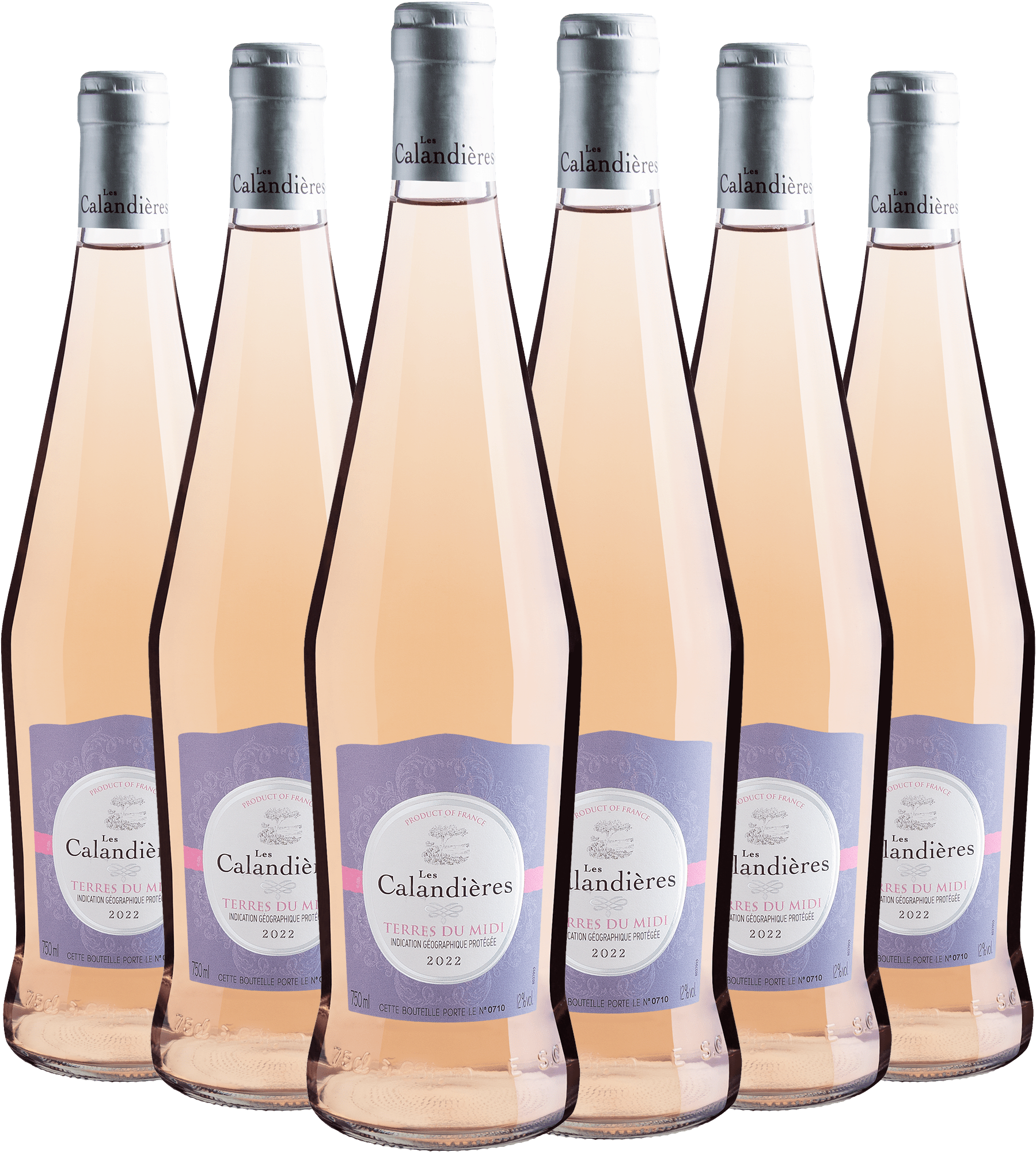 Kit 6 Les Calandières Rosé Terres du Midi IGP por R$44,90 cada garrafa