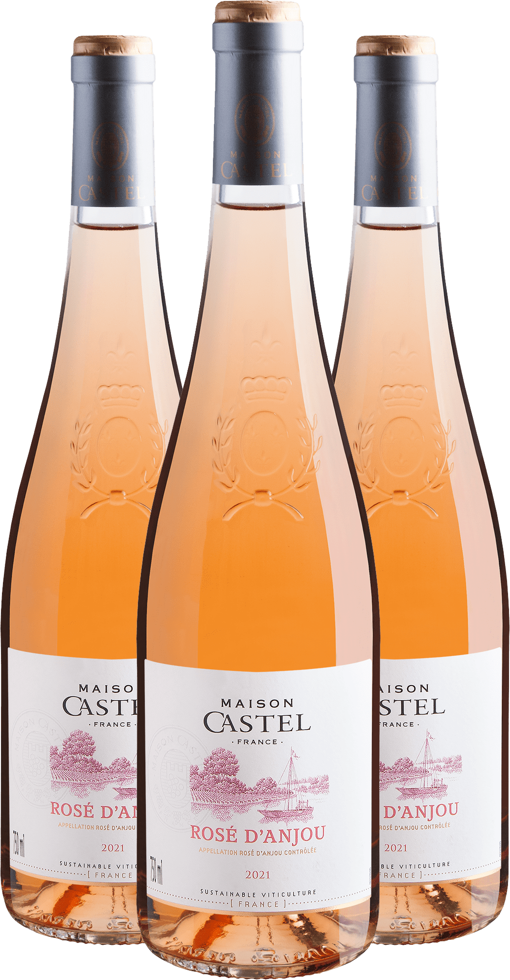 Kit 3 Maison Castel Classics Rosé D'Anjou AOC por R$64,90 cada garrafa
