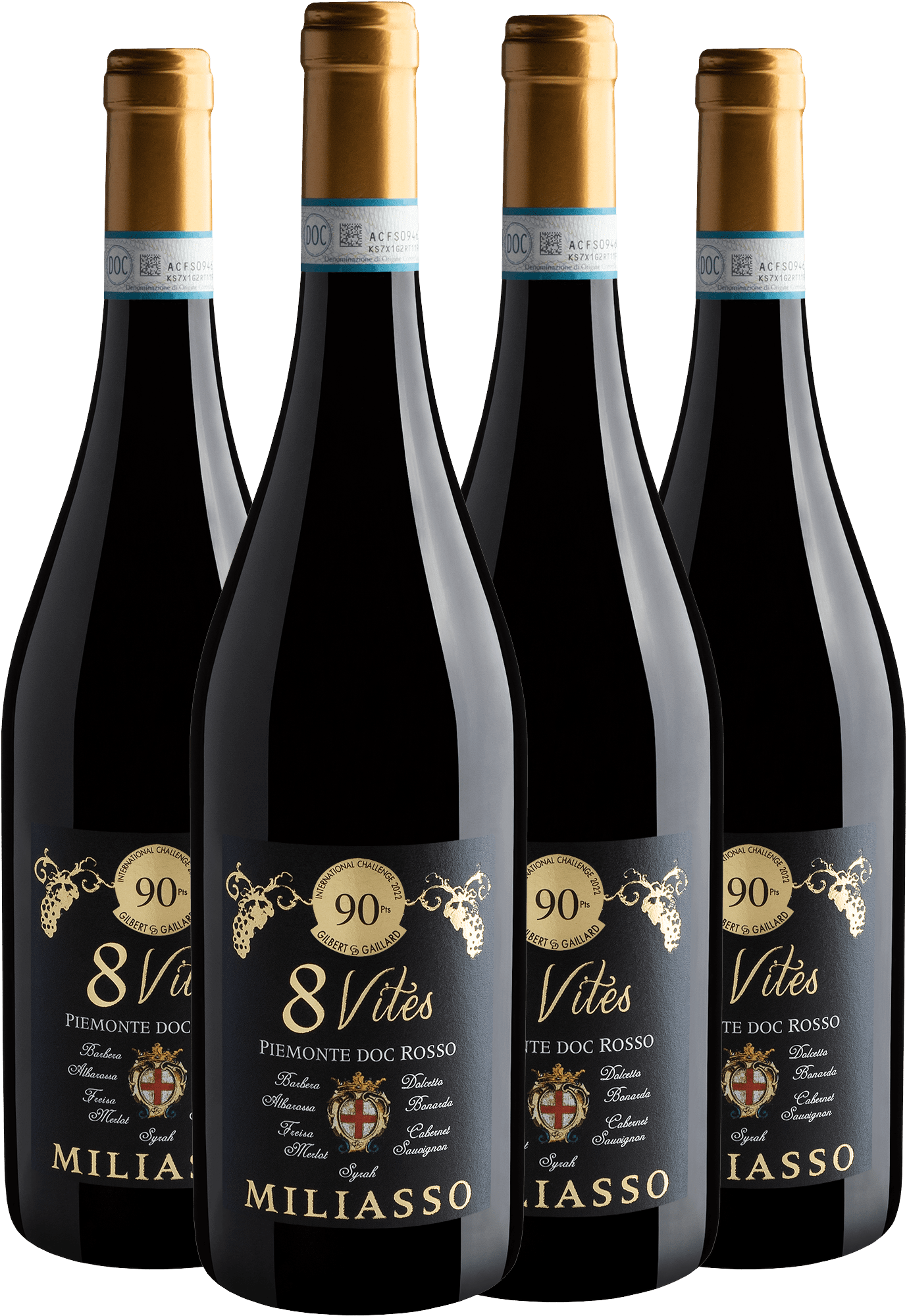Kit 4 Miliasso 8 Vites Rosso Piemonte DOC por R$55,92 cada garrafa com cupom