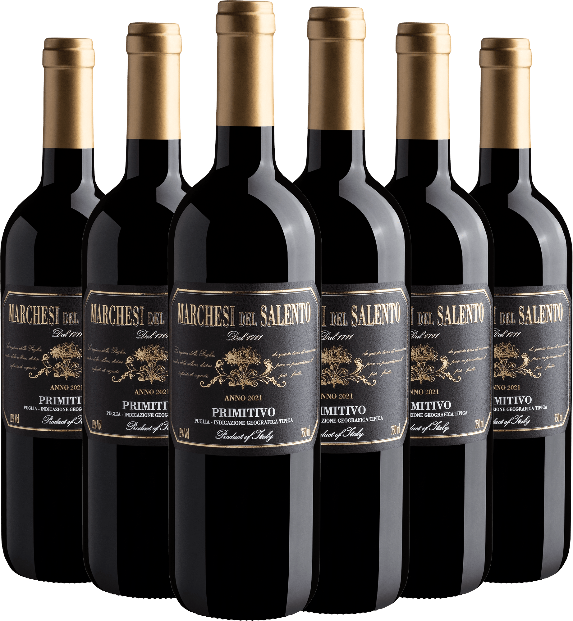 Kit 6 Marchesi del Salento Primitivo Puglia IGT por R$54,90 cada garrafa