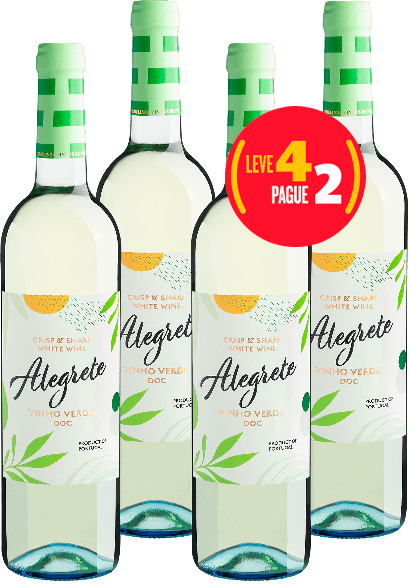 Leve 4 Pague 2 Alegrete Crisp & Sharp Vinho Verde DOC