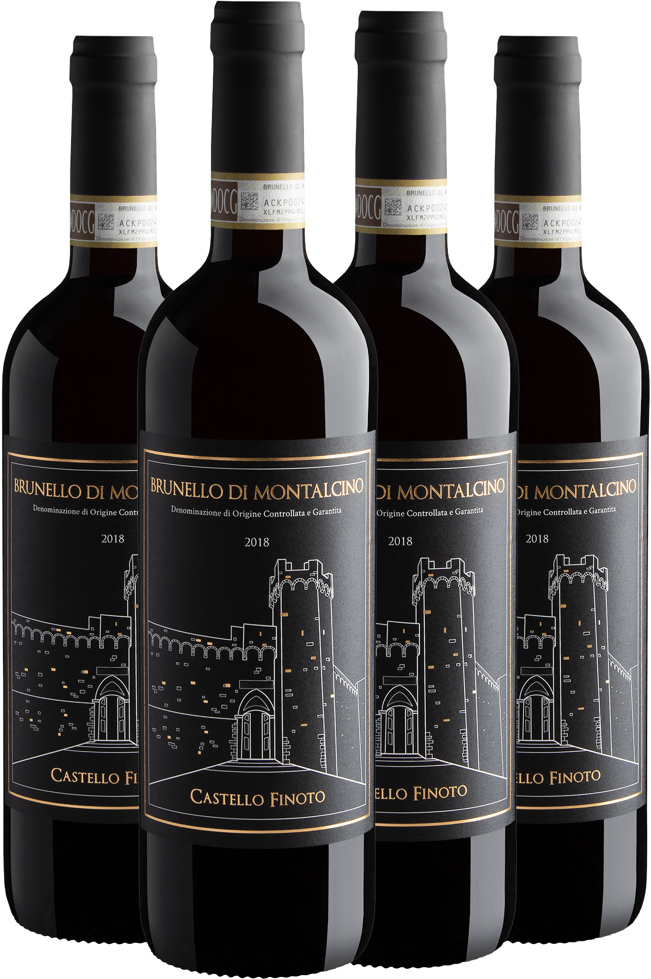 Kit 4 Castello Finoto Brunello di Montalcino DOCG por R$249,90 cada garrafa