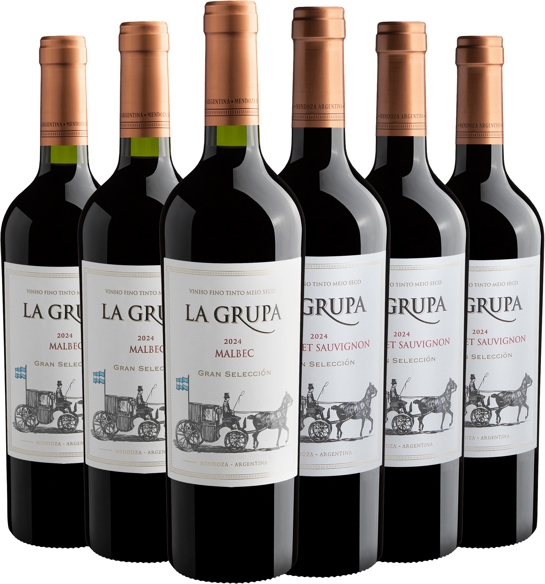 Kit La Grupa: 3 Malbec + 3 Cabernet Sauvignon
