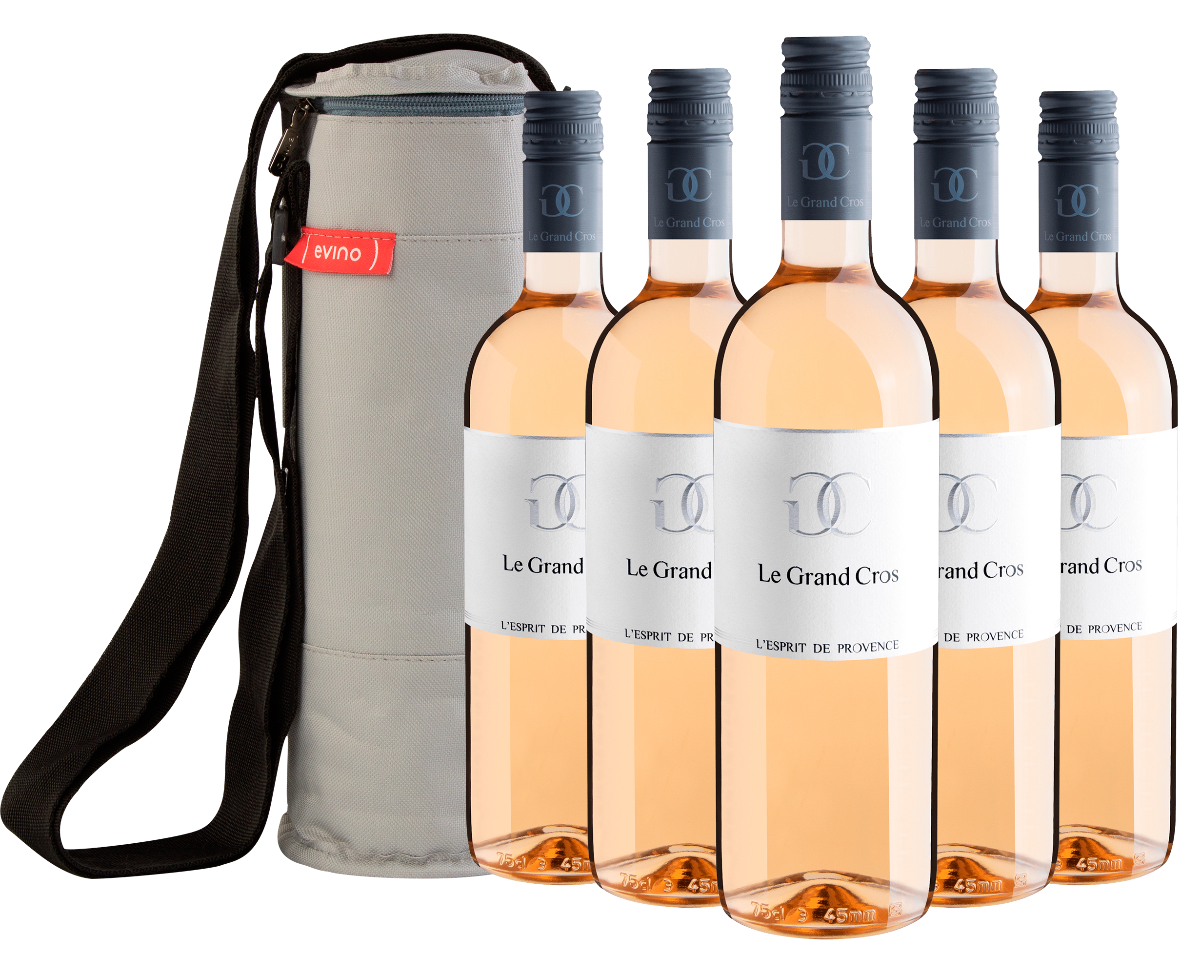 Kit 5 Le Grand Cros L’Esprit de Provence Côtes de Provence por R$64,90 cada garrafa + Bolsa Térmica Grátis*
