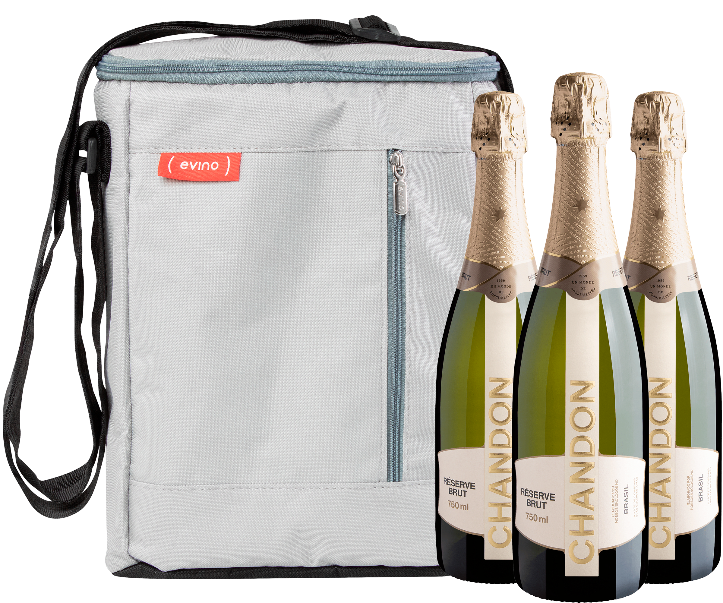 Kit 3 Chandon Réserve Brut por R$119,90 cada garrafa + Bolsa Térmica Grátis*
