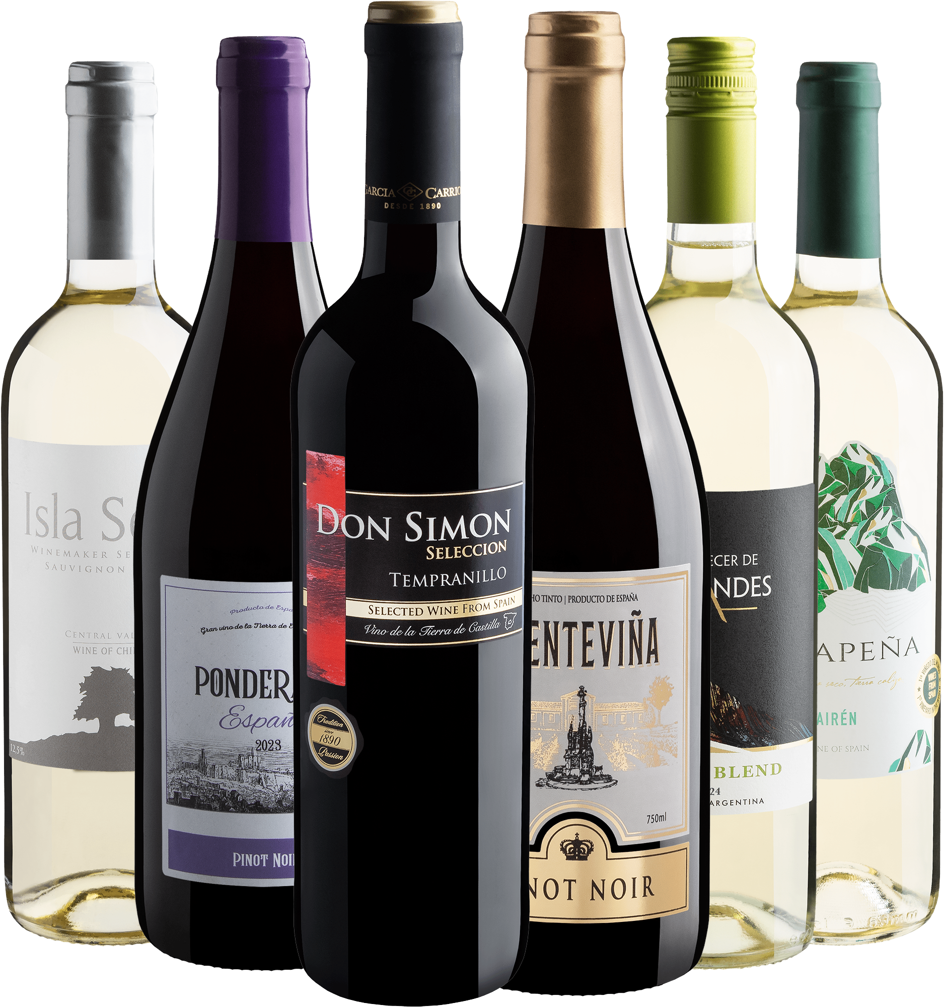 Kit 6 Vinhos Leves por R$27,90 cada garrafa + Frete Grátis*