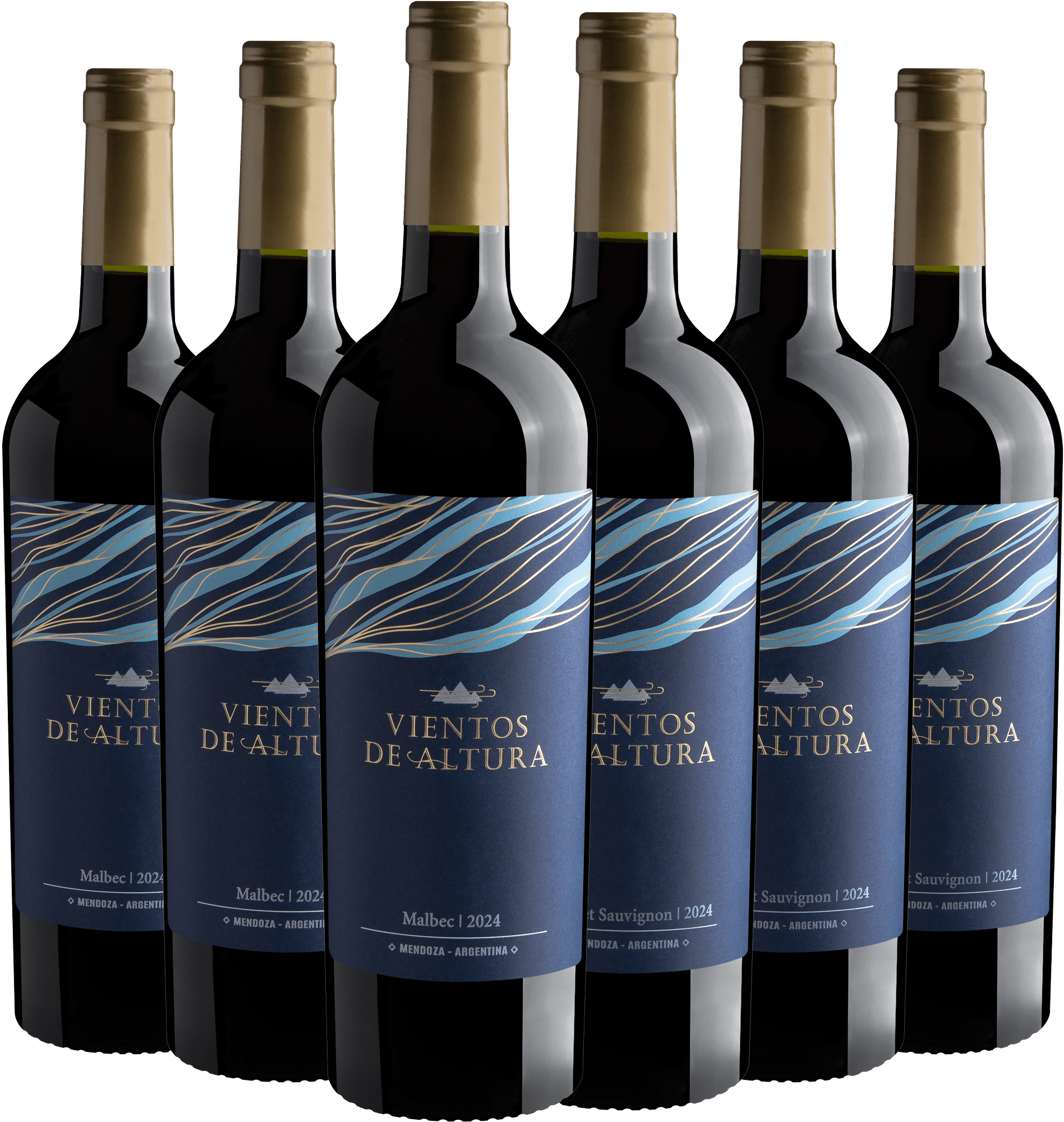 Kit Vientos de Altura | 3 Malbec + 3 Cabernet Sauvignon por R$42,90 cada garrafa