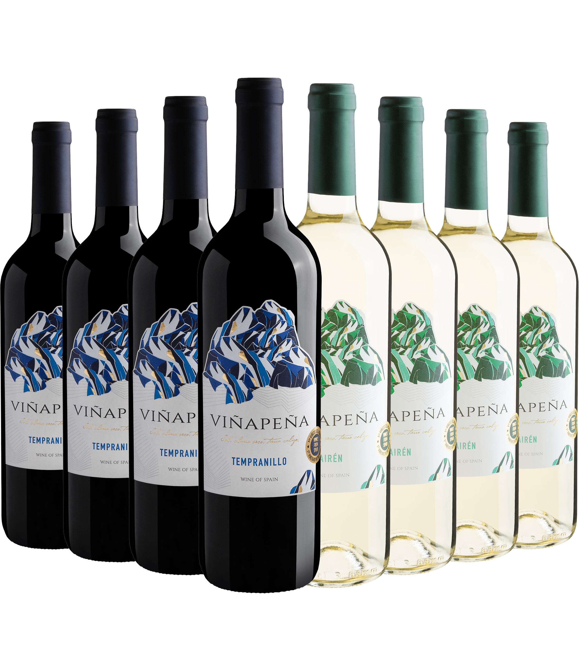 Kit Linha Viñapeña | 4 Tinto + 4 Branco por R$25,90 cada garrafa*