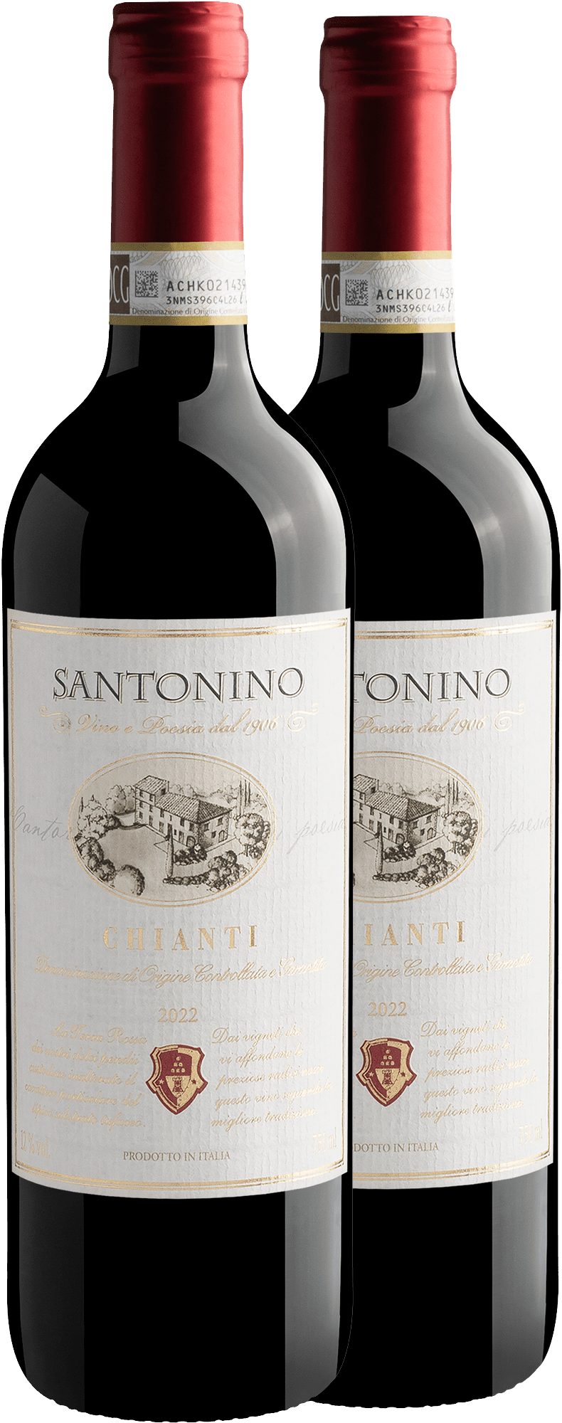 Kit 2 Castellani Santonino Chianti DOCG por R$69,90 cada garrafa
