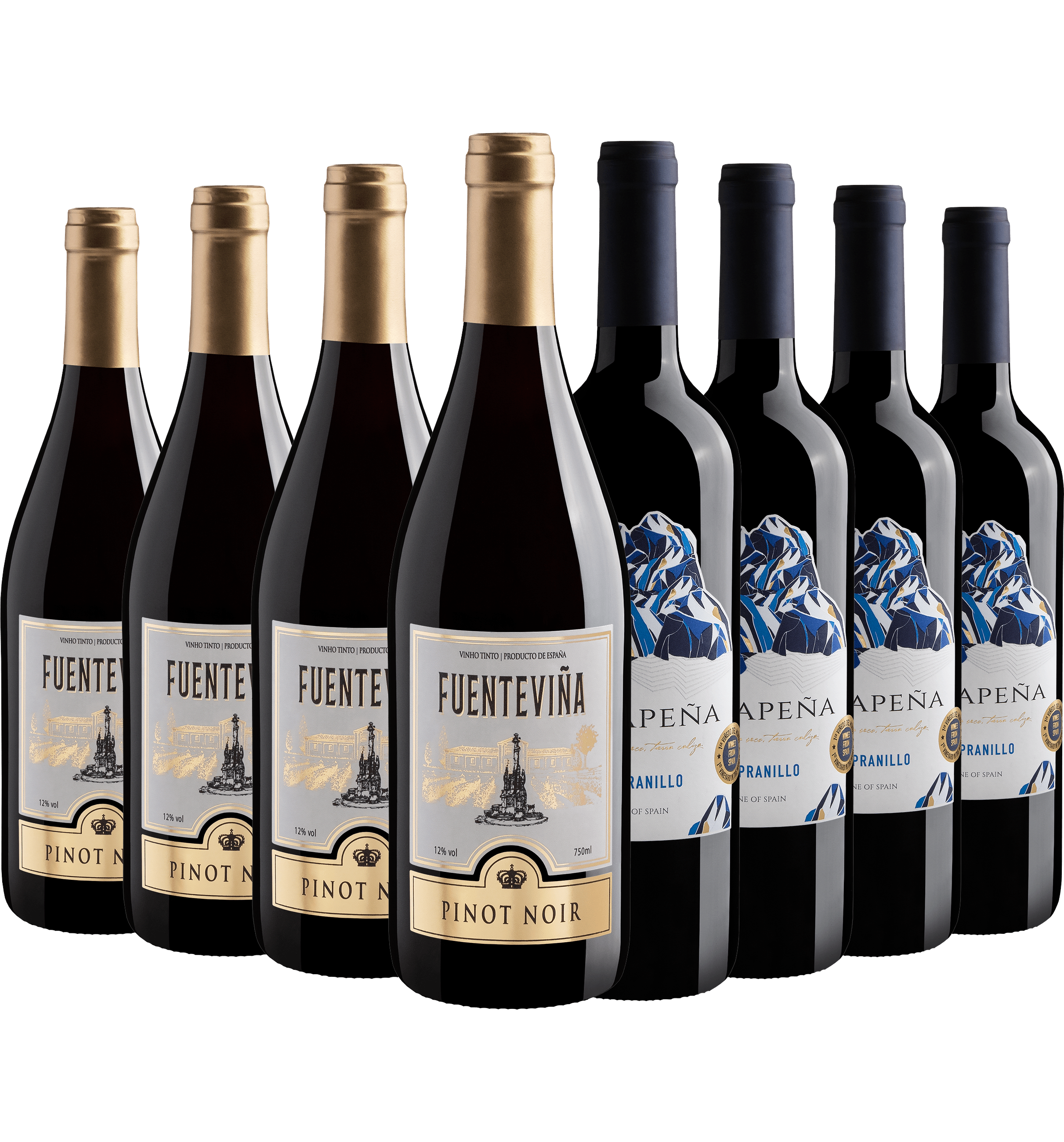 Kit 4 Fuenteviña Pinot Noir + 4 Viñapeña Tempranillo*
