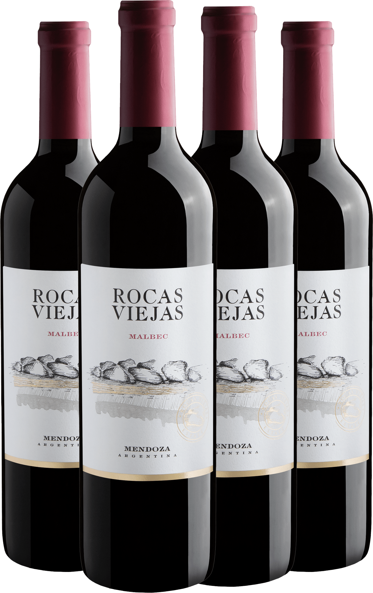 Kit Rocas Viejas Malbec: 4 garrafas por R$32,40 cada
