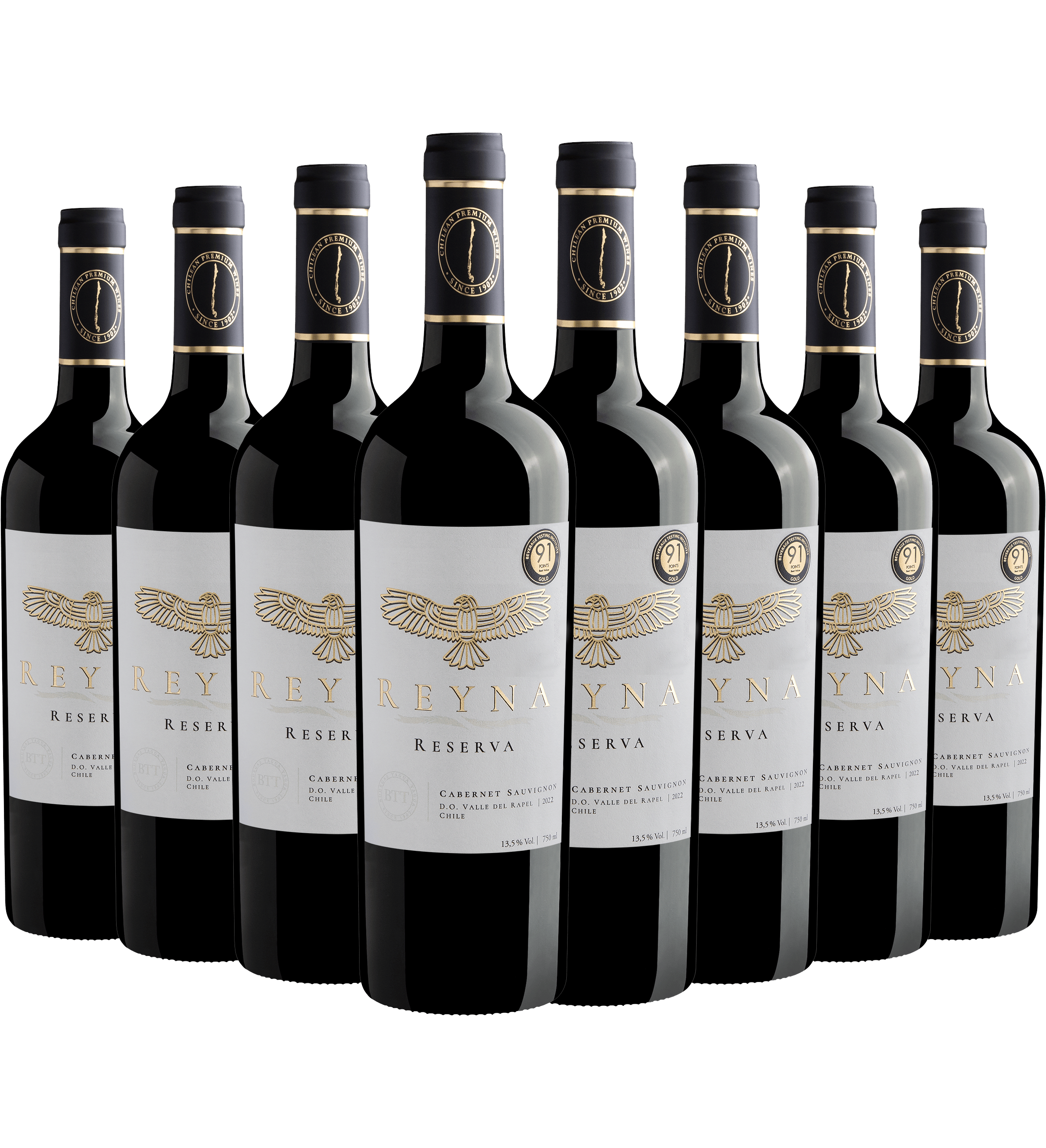 Kit 8 Reyna Reserva Cabernet Sauvignon Valle del Rapel D.O.