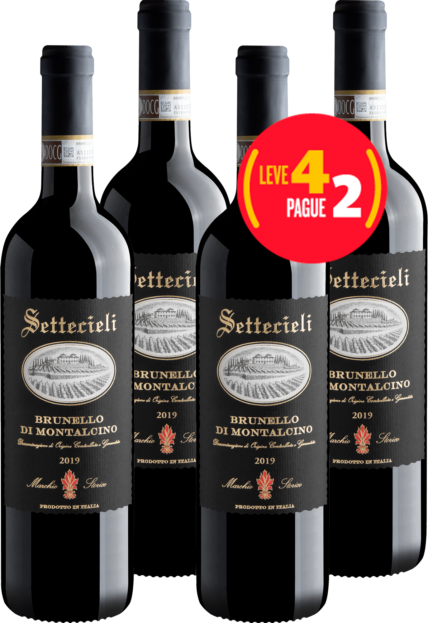 Kit Leve 4 Pague 2 Settecieli Brunello di Montalcino DOCG*