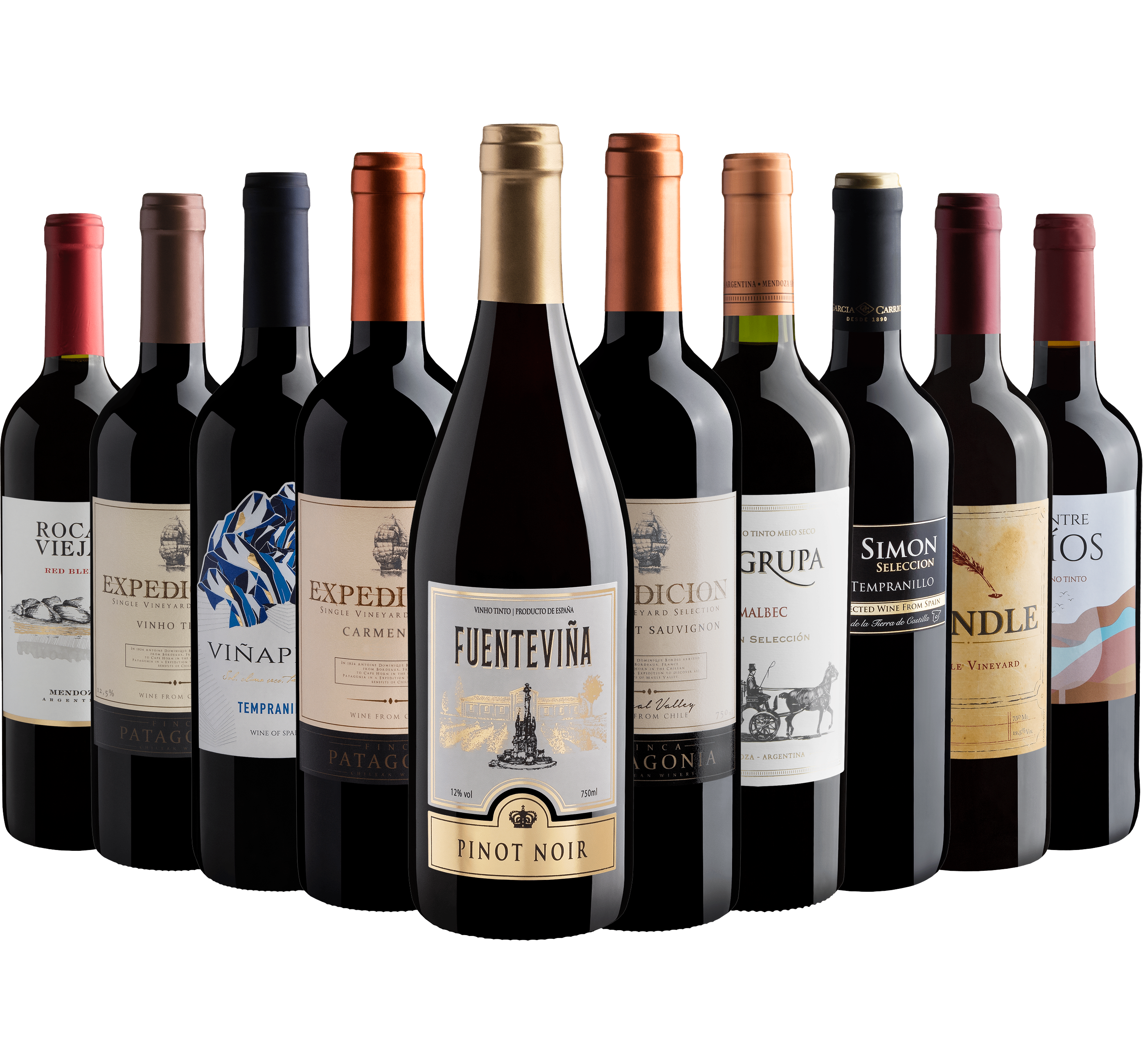 Kit 10 Best Sellers por R$27,90 cada garrafa + Frete Grátis*