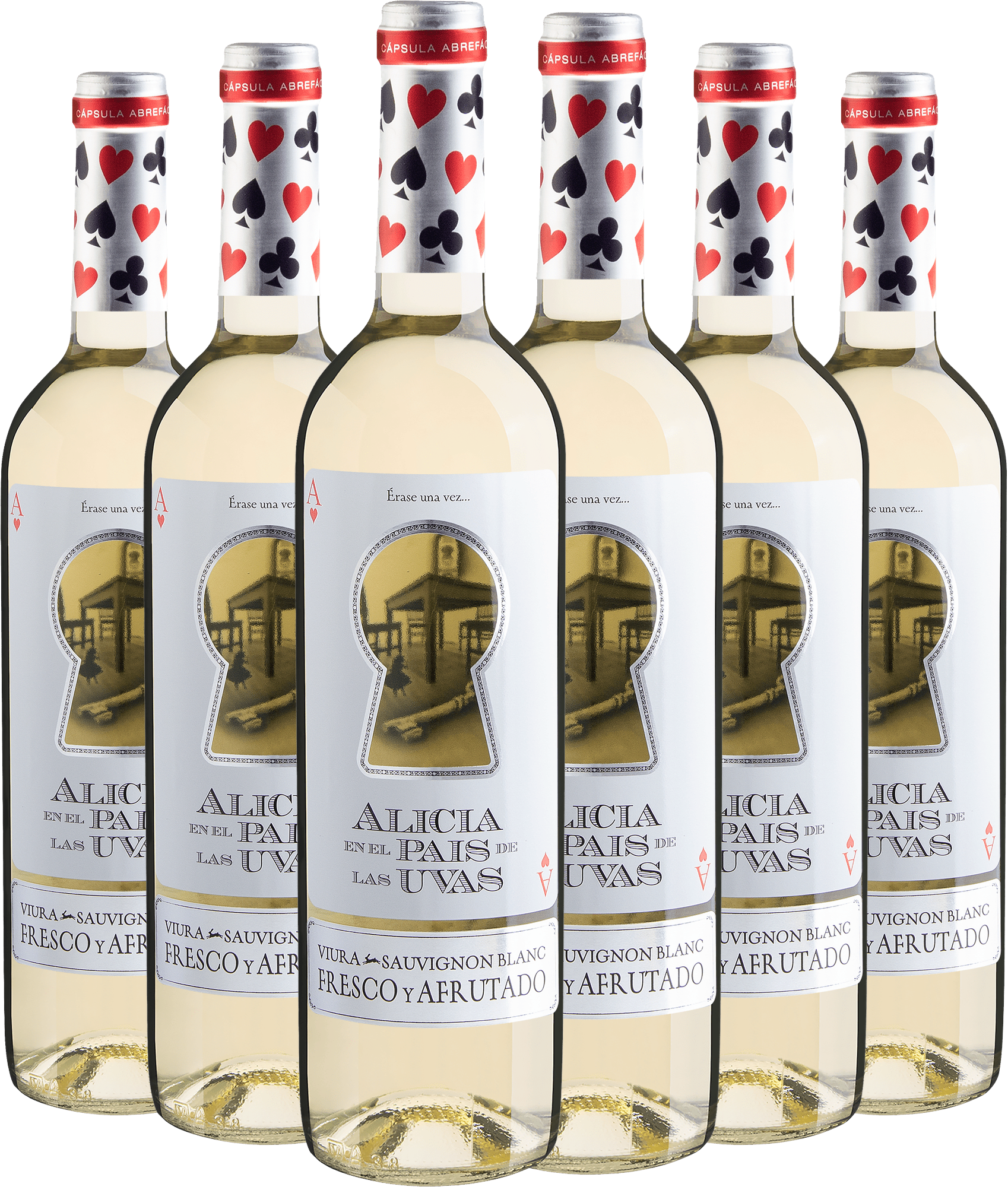 Kit 6 Alicia en el Pais de Las Uvas Viura - Sauvignon Blanc por R$39,90 cada garrafa