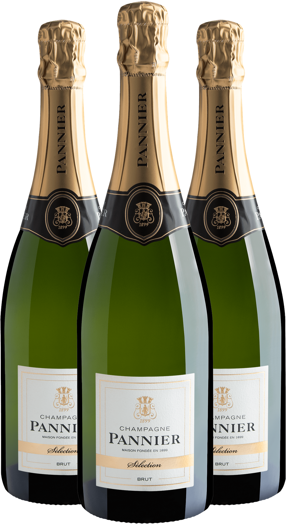 Kit 3 Champagne Pannier Sélection Brut por R$399,89 cada garrafa