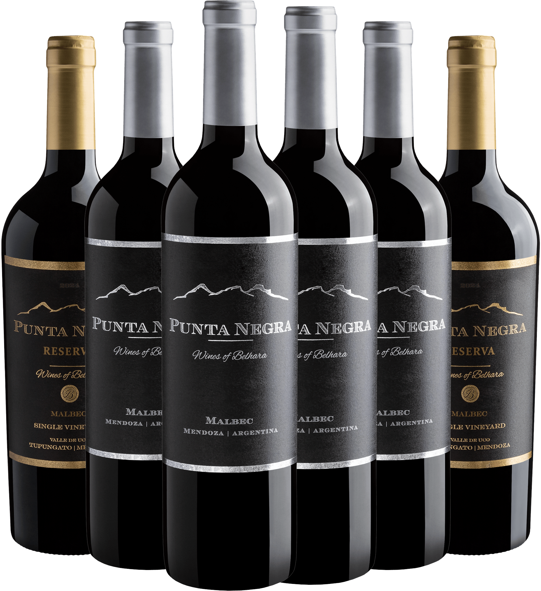 Kit Punta Negra: 4 Malbec + 2 Reserva Malbec