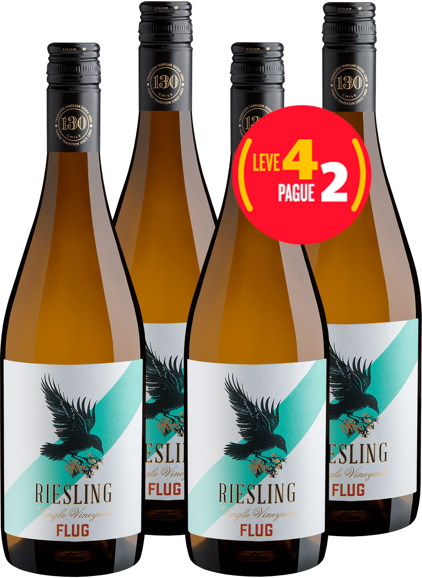 Leve 4 Pague 2 Flug Riesling Single Vineyard