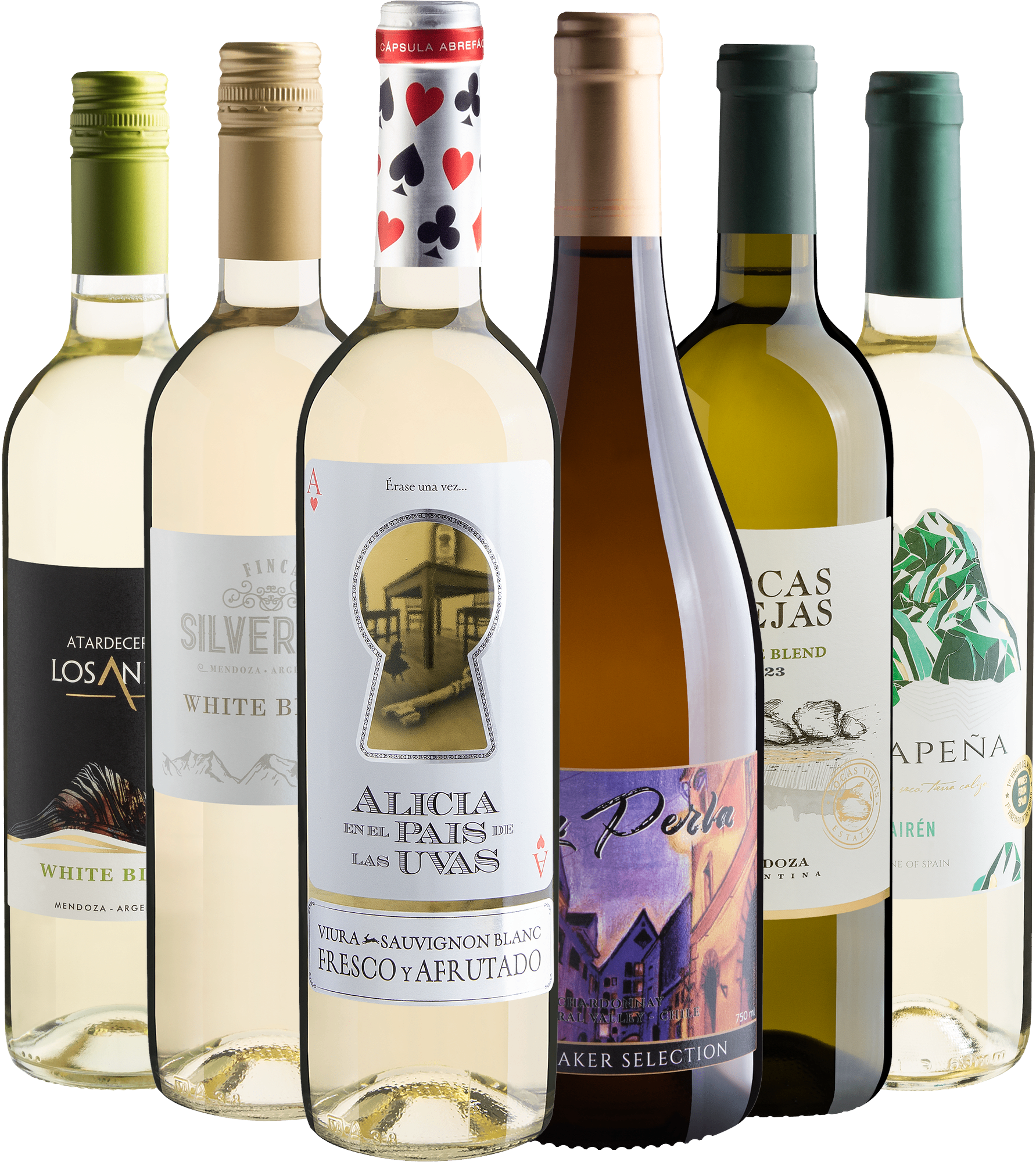 Kit Vinhos Brancos com Alicia en el País de Las Uvas | 6 garrafas por R$29,90 cada