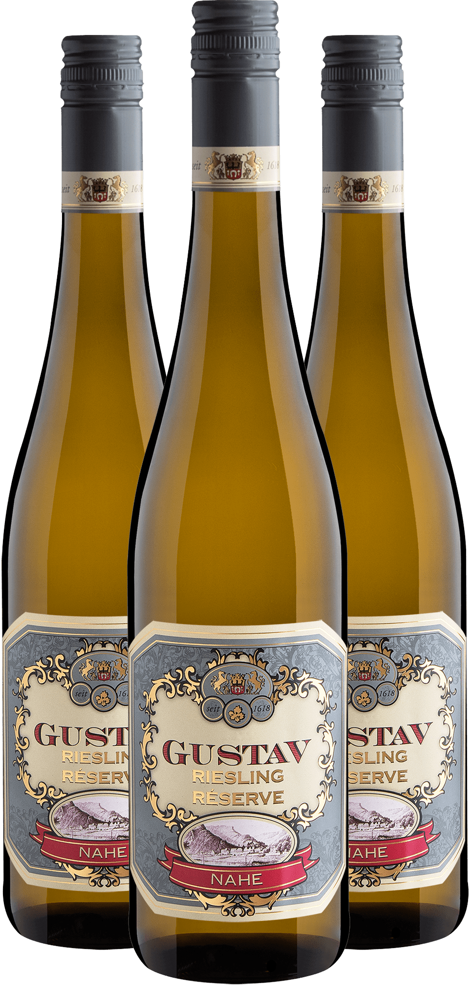 Kit Gustav Riesling Réserve: 3 garrafas por R$99,90 cada