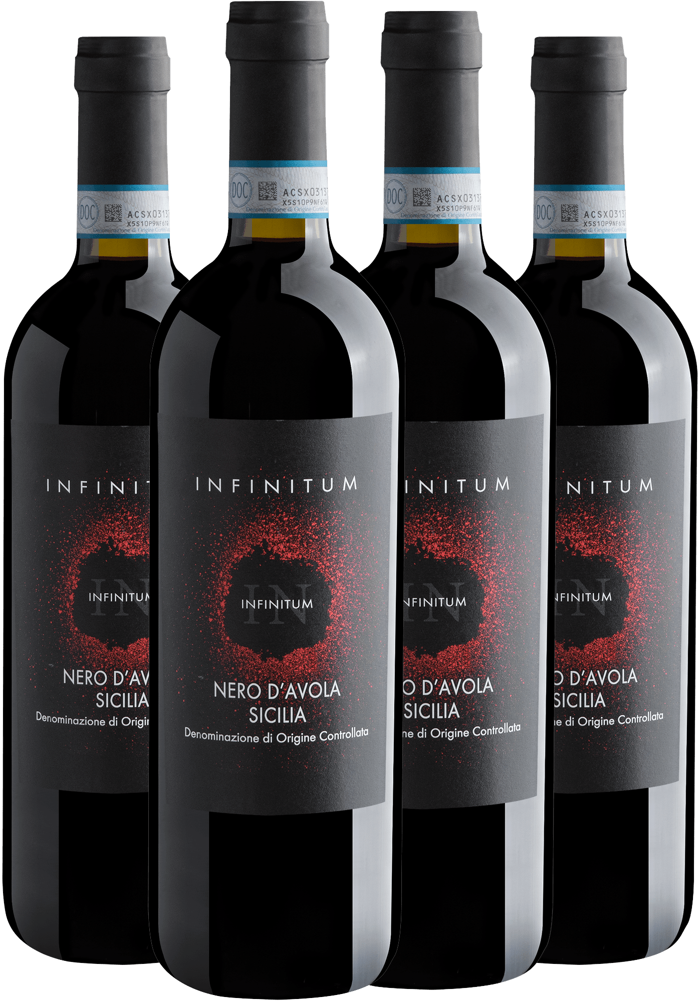 Kit 4 Infinitum Nero d'Avola Sicilia DOC por R$64,90 cada garrafa